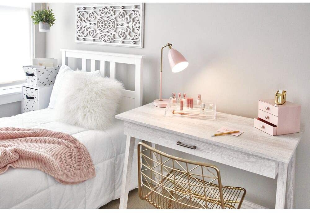 iDesign Arrow Fabric Storage Cube Bin, Small Basket Container with Dual Side Handles for Closet, Bed