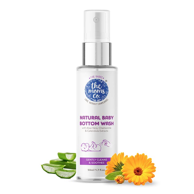 The Moms Co. Natural Baby Bottom Wash l Prevent Rashes l Aloe Vera & Calendula l 50ml
