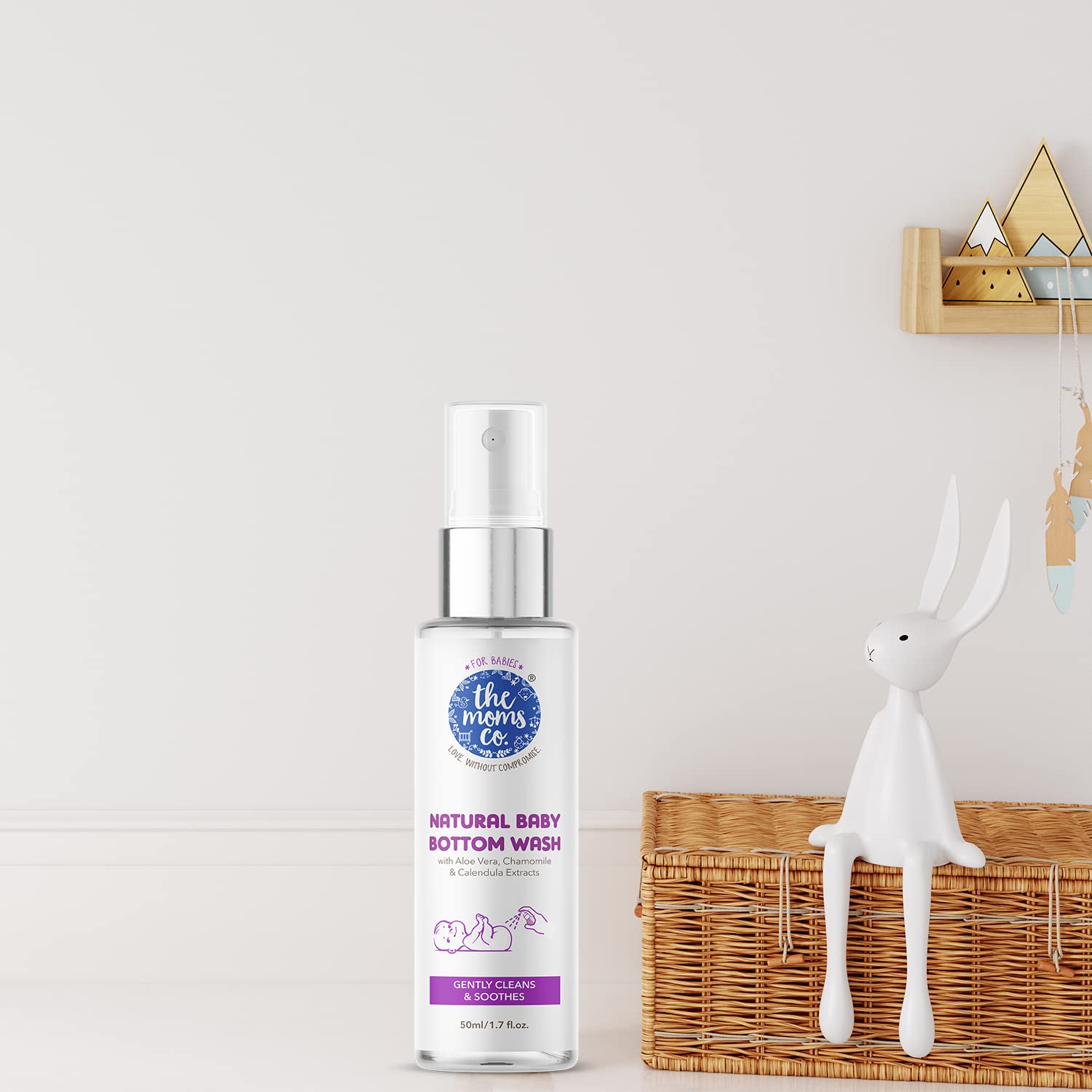 The Moms Co. Natural Baby Bottom Wash l Prevent Rashes l Aloe Vera & Calendula l 50ml