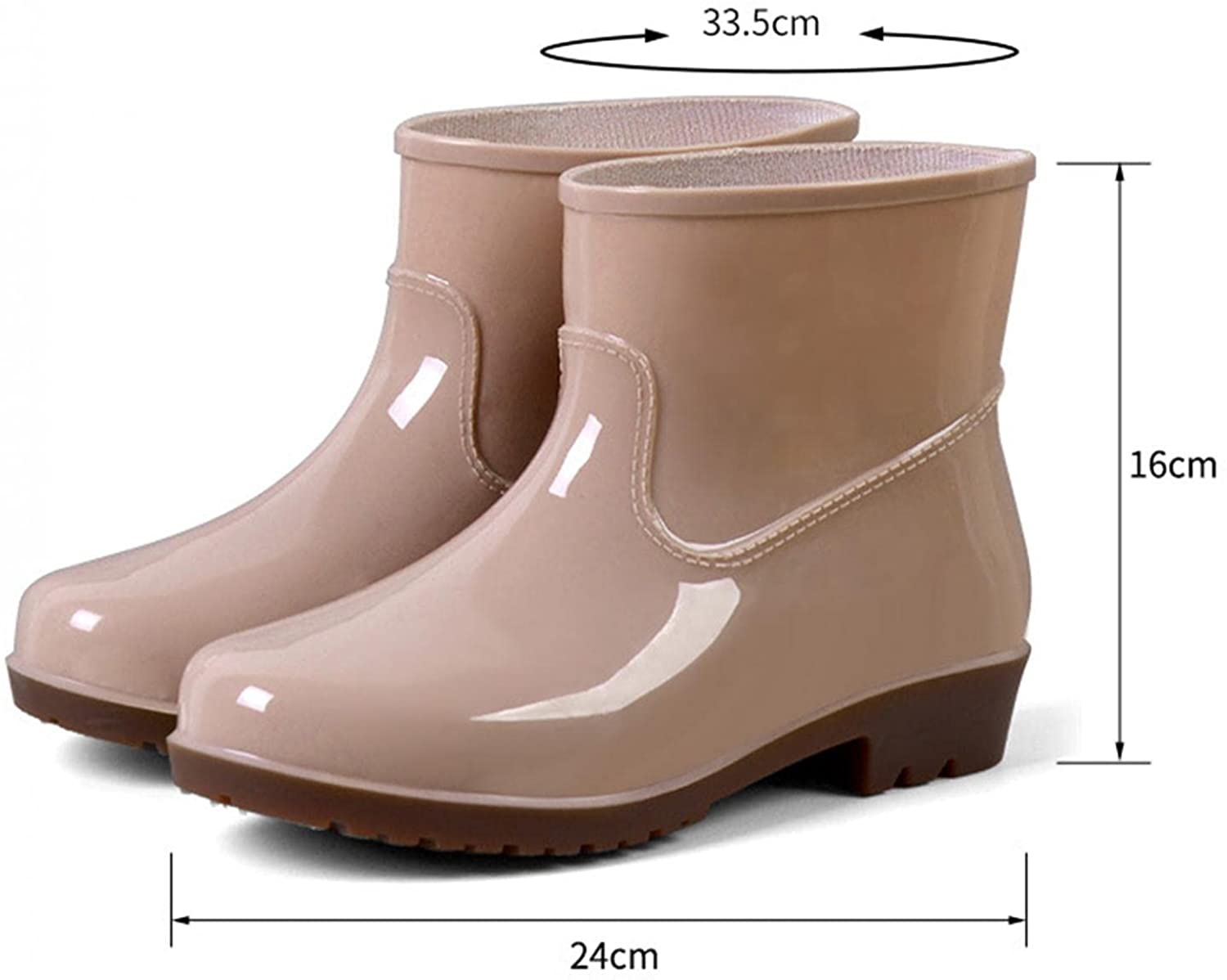 Aunimeifly Short rain Boots for Women and Waterproof Garden Shoes Stylish Light Ankle Rain Shoes and