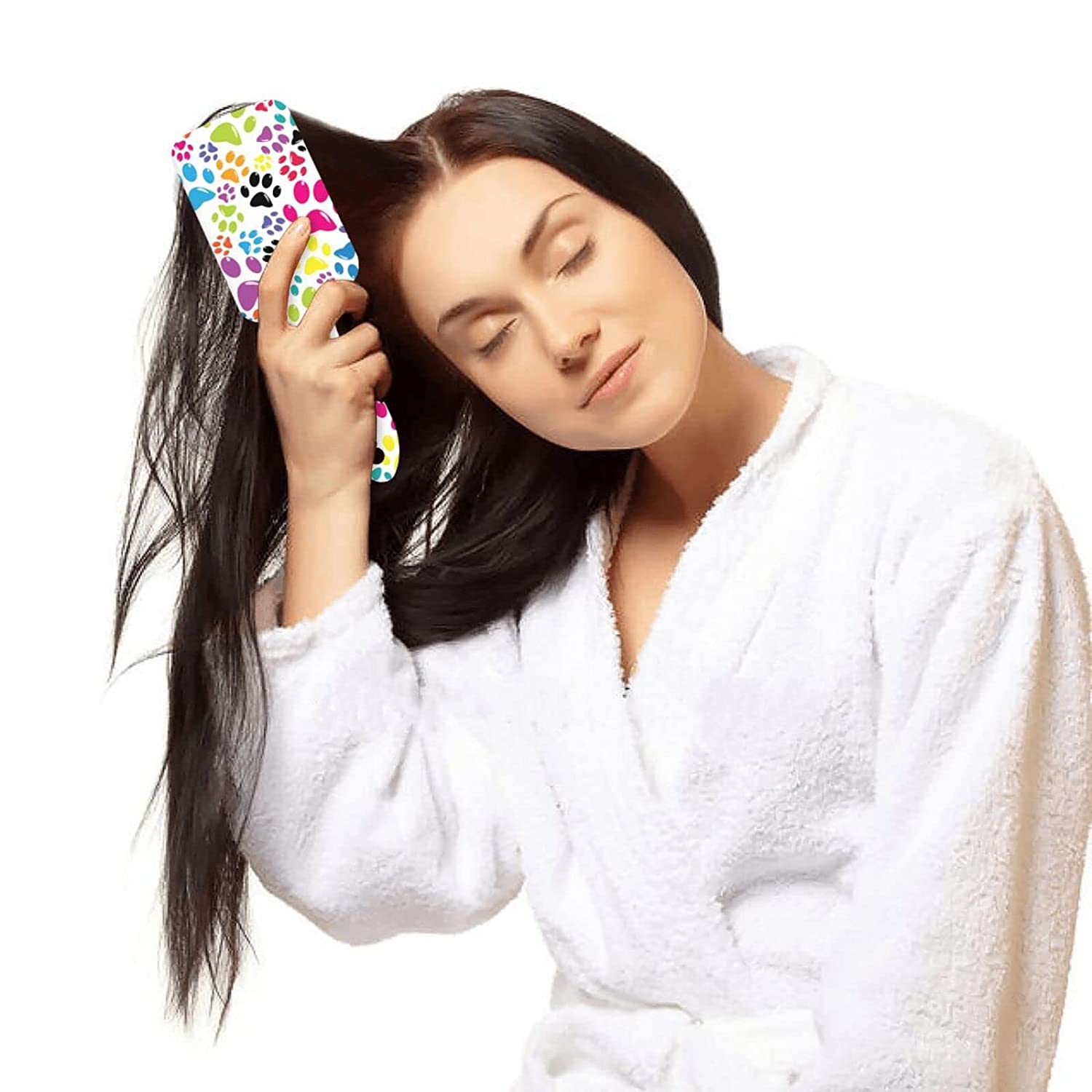 TUIFYBCO Colorful Dog Paw Hair Brush, Air Cushion Comb for Women Men Kids, Nylon Hair Brush for Deta