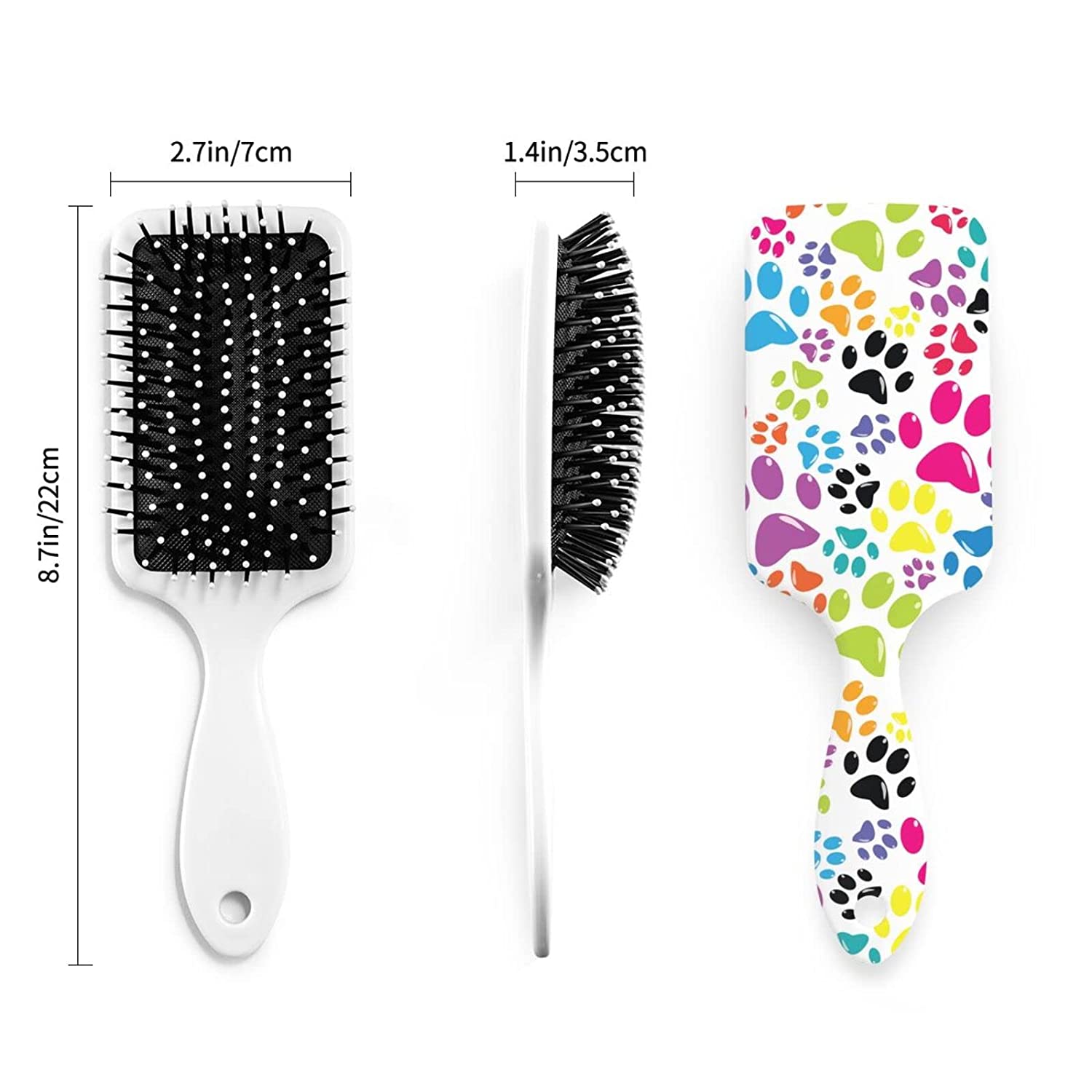 TUIFYBCO Colorful Dog Paw Hair Brush, Air Cushion Comb for Women Men Kids, Nylon Hair Brush for Deta