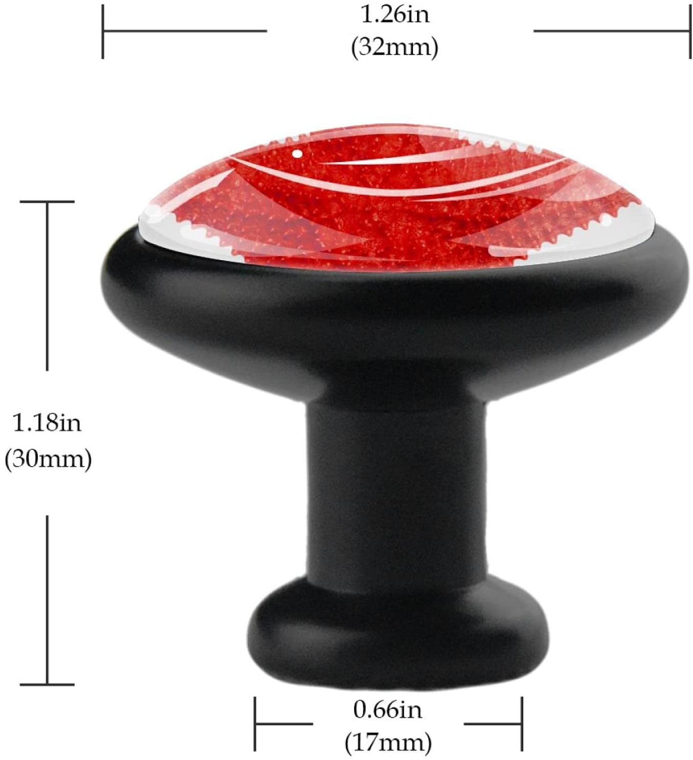 4pcs Metal Crystal Glass Cabinet Knobs Red Star Unique Designed Cupboard Drawer Pull Handles for Kid