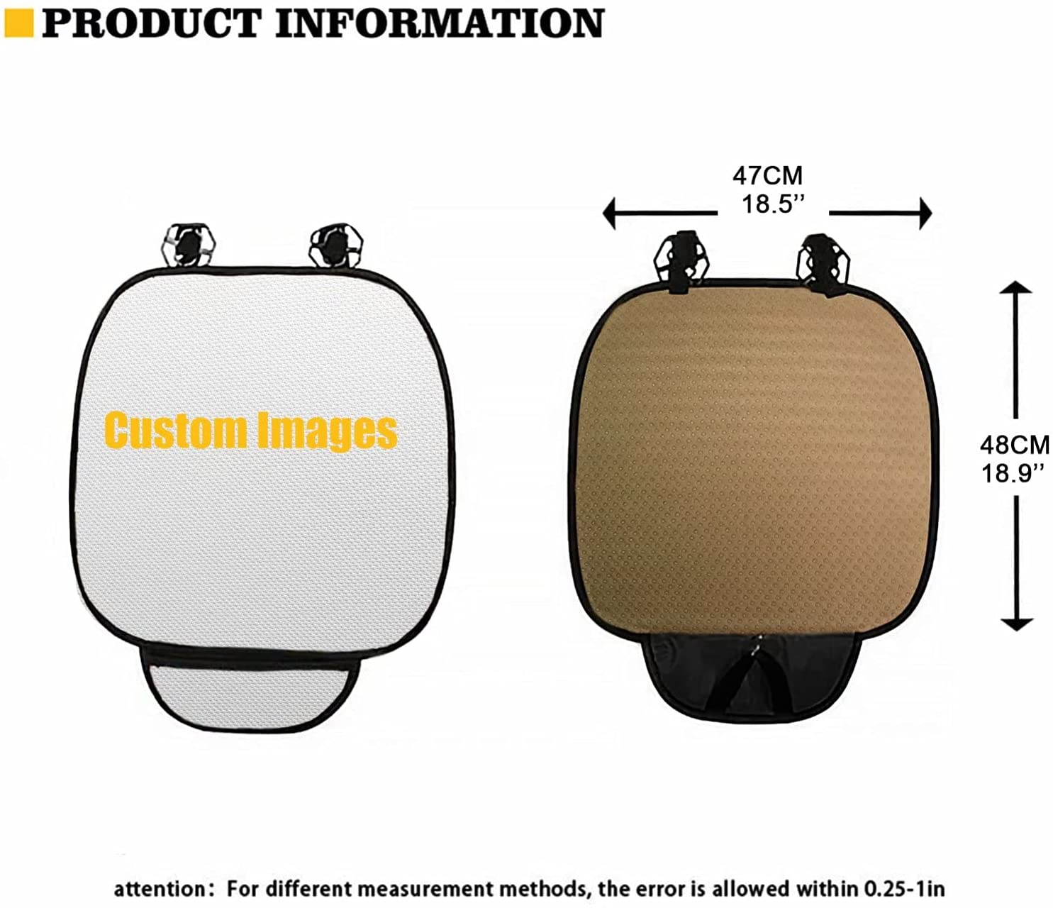 KUIFORTI Cute Dog Paw Car Seat Cushion, Dirtyproof Rear Bench Protector Bottom Seat Mat,Auto Seat Cu