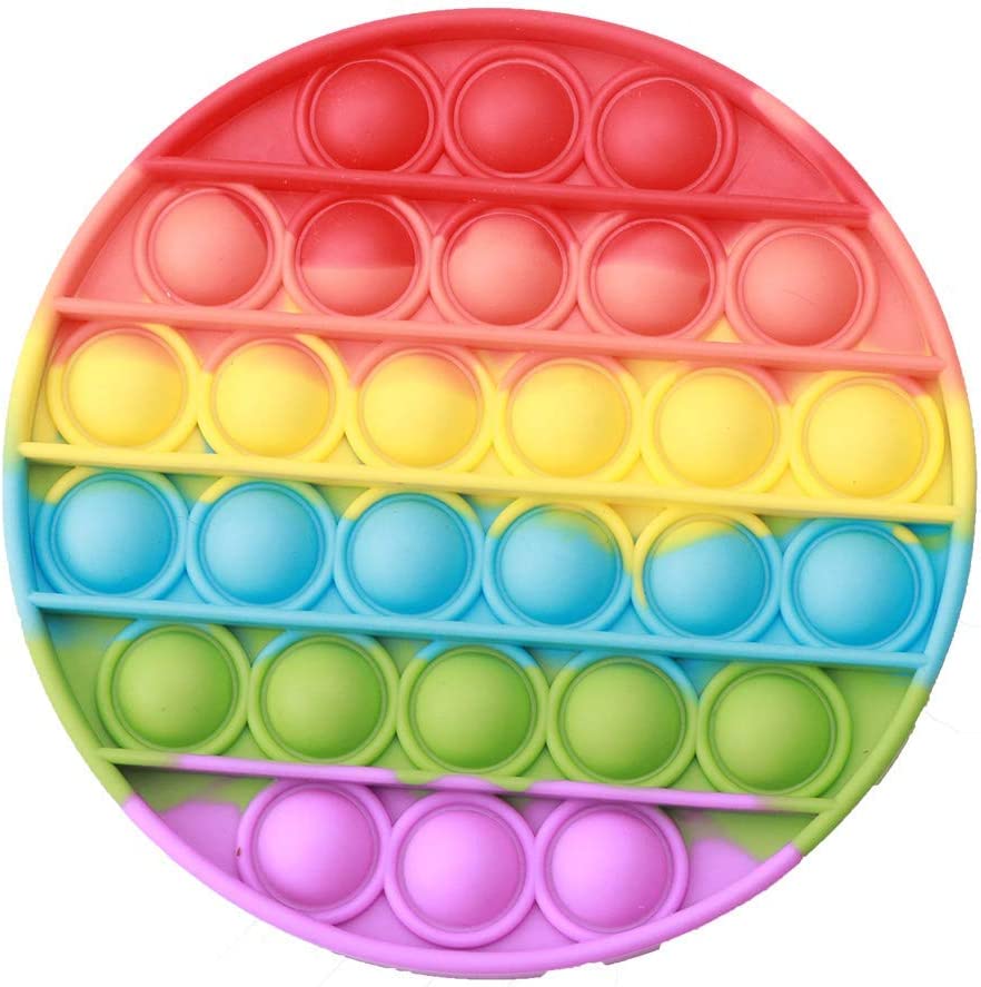 DITTOPSS Popper Fidget Toy, Rainbow Poppet Its Push Pop Bubble Fidget