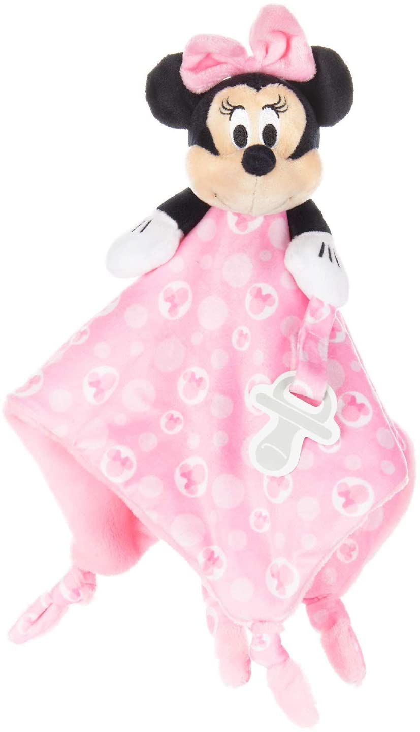 Disney Baby Minnie Mouse Plush Stuffed Animal Snuggler Blanket Pink