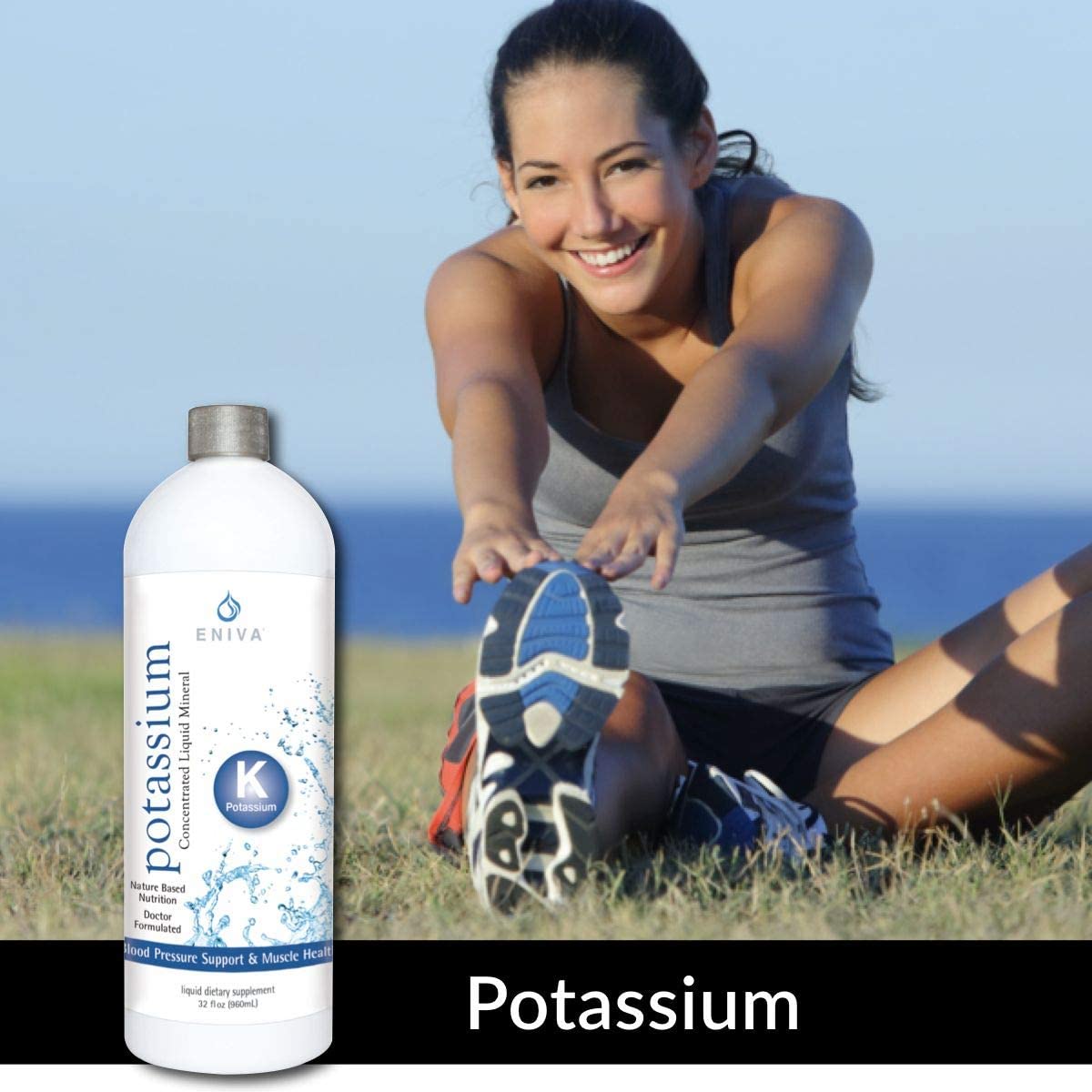 Eniva Liquid Ionic Potassium Boost Metabolic Function & Replenish Natural Hydrating Lotion