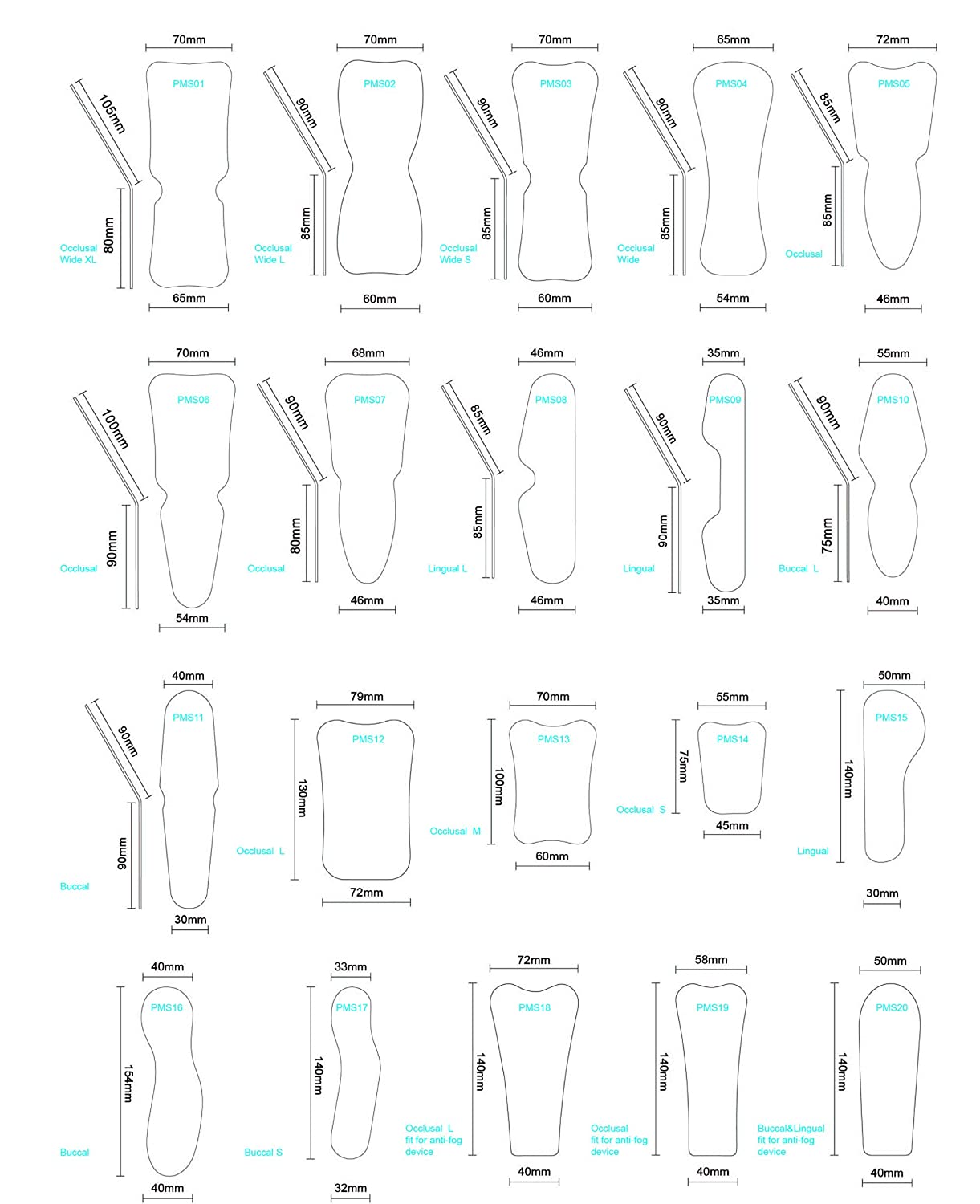 SDent 1 PC/Bag Dental Photograhic Mirror Stainless Steel Lingual L 46mm85mm85mm46mm