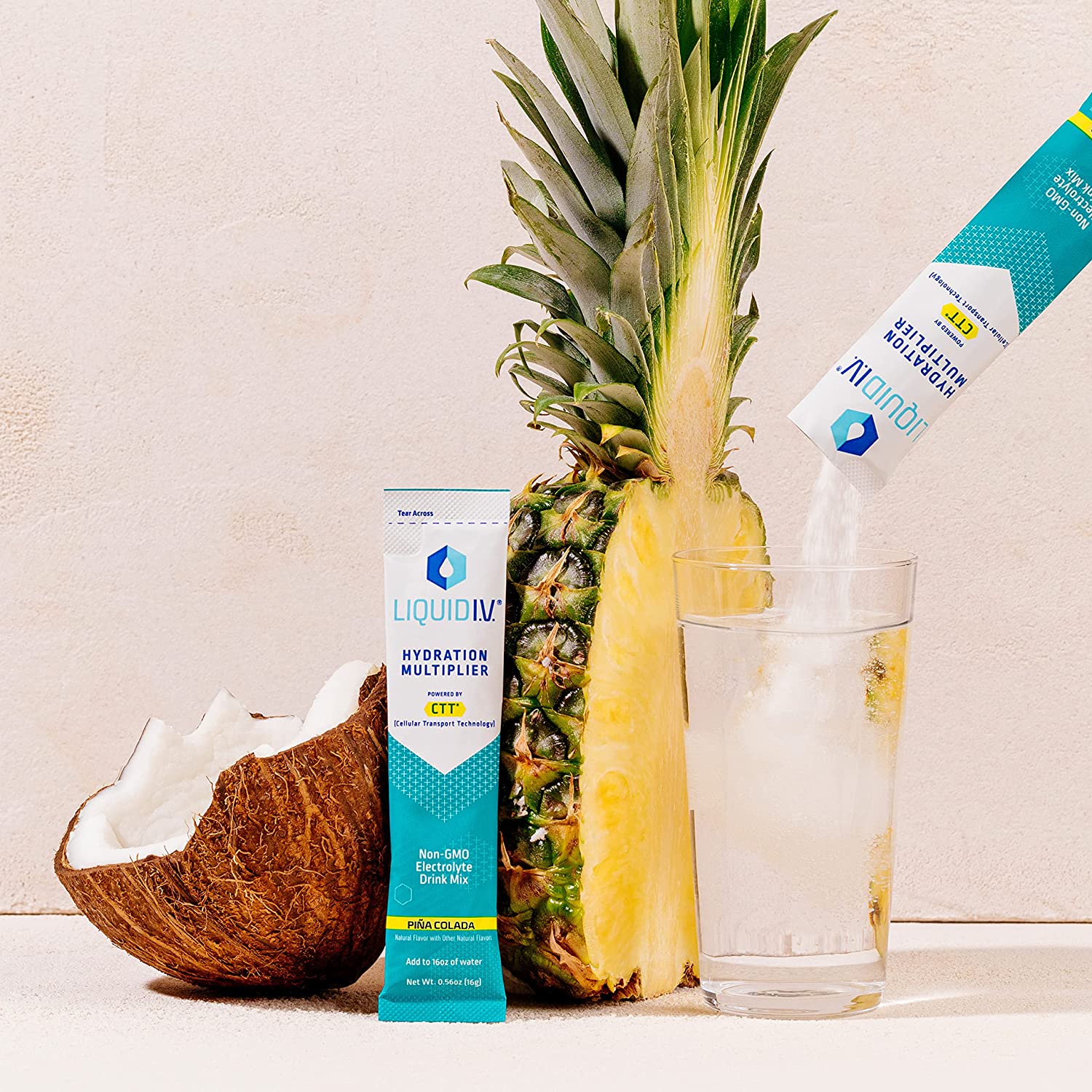 Liquid I.V. Hydration Multiplier - Pina Colada - Hydration Powder Packets | Electrolyte Drink Mix | 