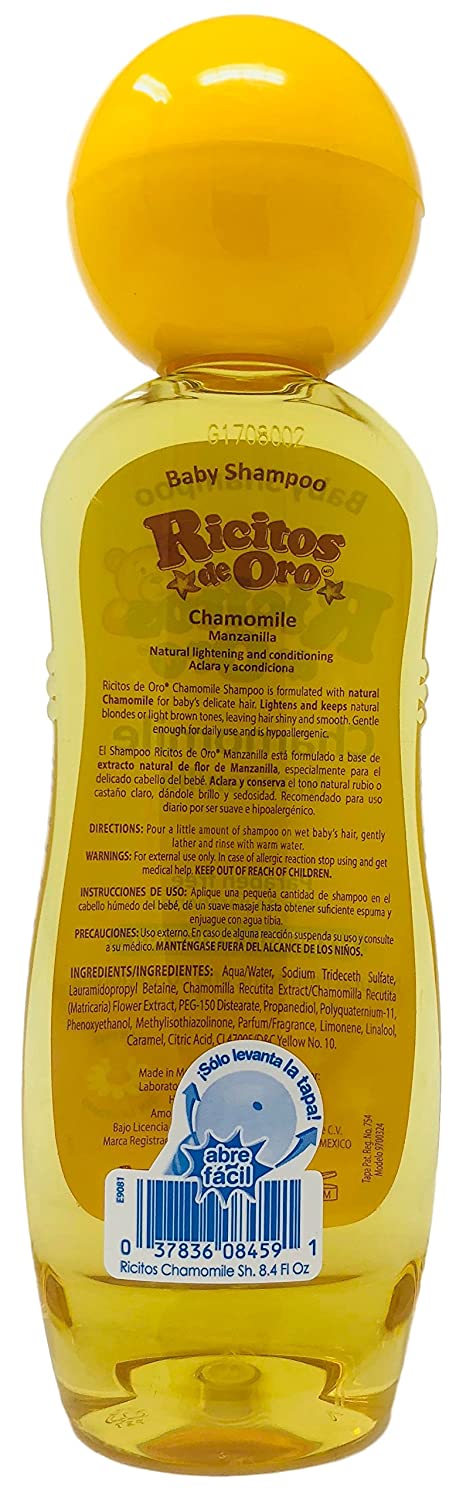 Ricitos de Oro Chamomile Baby Shampoo, Hypoallergenic Tear Free Baby Shampoo with Chamomille Extract