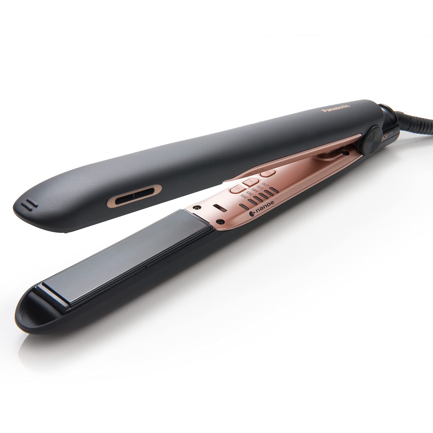 Panasonic nanoe 1” Flat Iron for Healthy, Shiny Hair, Hair Styling Iron with Ceramic Plates and In