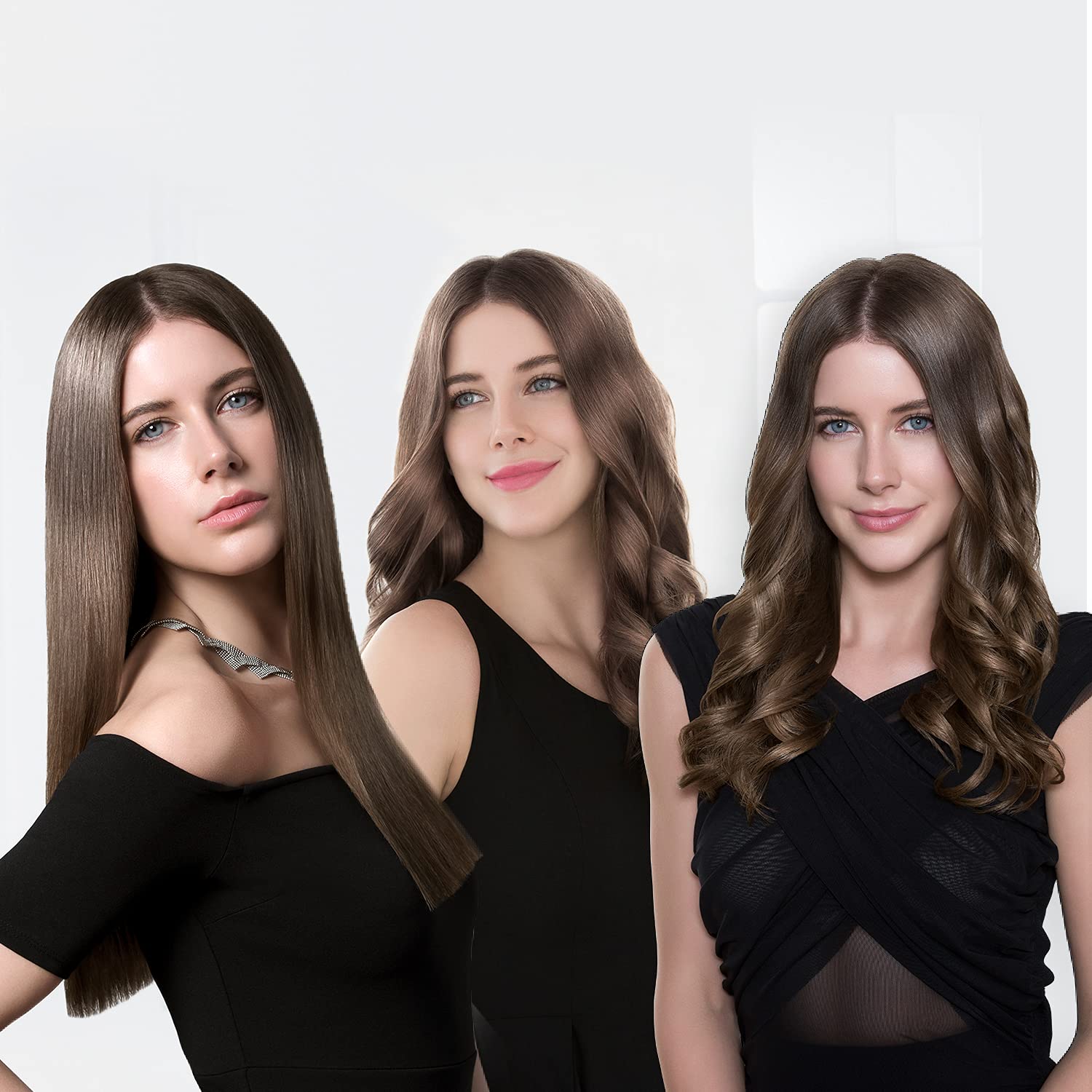 Panasonic nanoe 1” Flat Iron for Healthy, Shiny Hair, Hair Styling Iron with Ceramic Plates and In