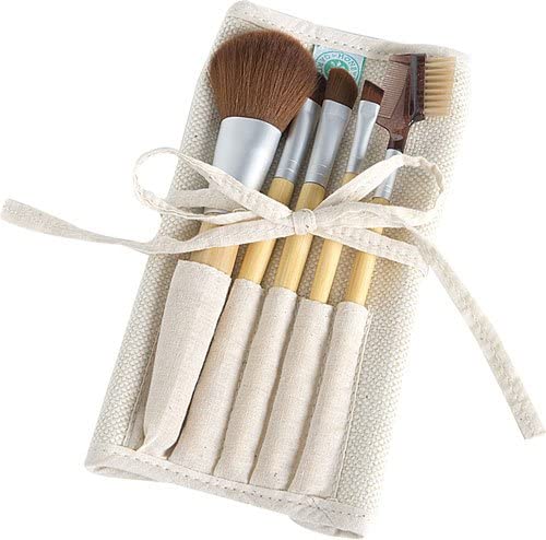Honeybee Gardens Eco Friendly Professional Cosmetic Brush Set | Cruelty Free | Sustainable Bamboo Ha