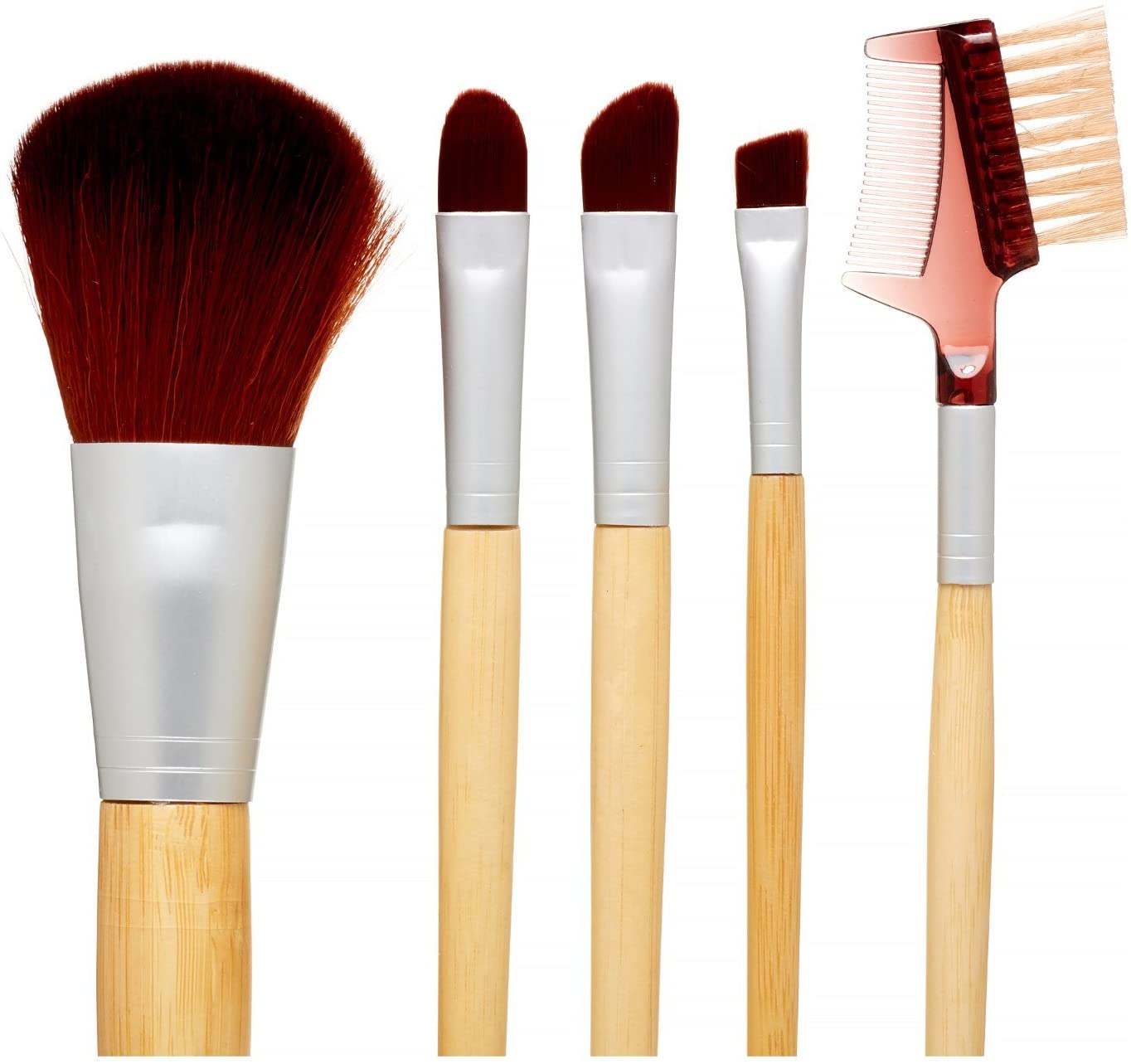 Honeybee Gardens Eco Friendly Professional Cosmetic Brush Set | Cruelty Free | Sustainable Bamboo Ha