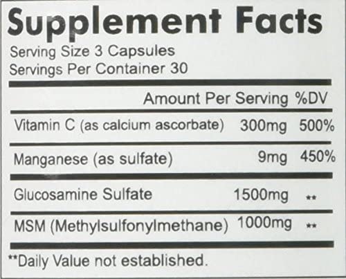 Mason Natural Glucosamine Complex Plus MSM with Vitamin C - Supports Joint Health, Improved Flexibil