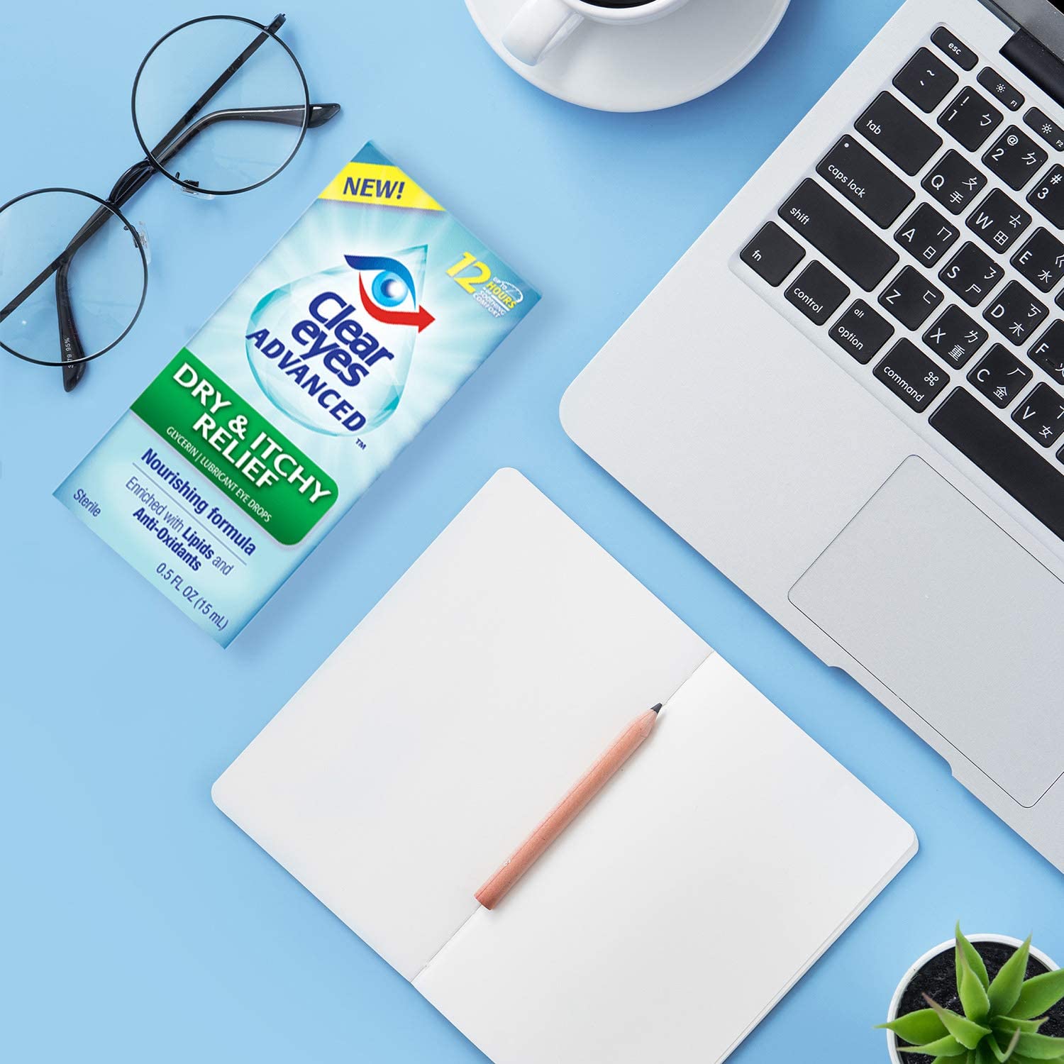 Clear Eyes Dry & Itchy Eye Relief Eye Drops, 0.5 Fl Oz