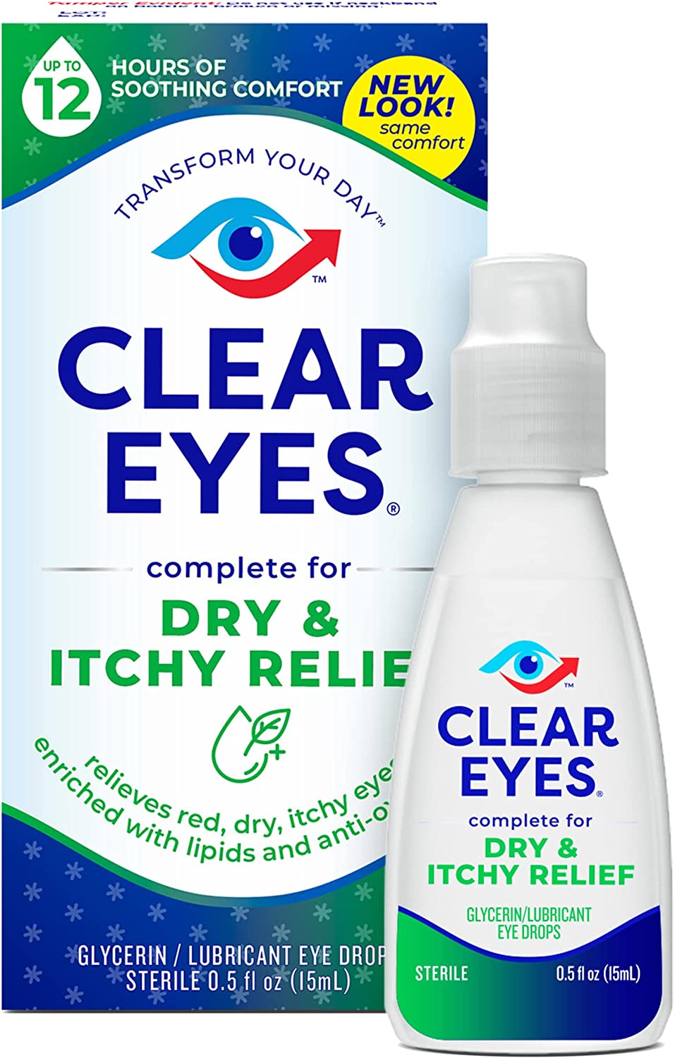 Clear Eyes Dry & Itchy Eye Relief Eye Drops, 0.5 Fl Oz
