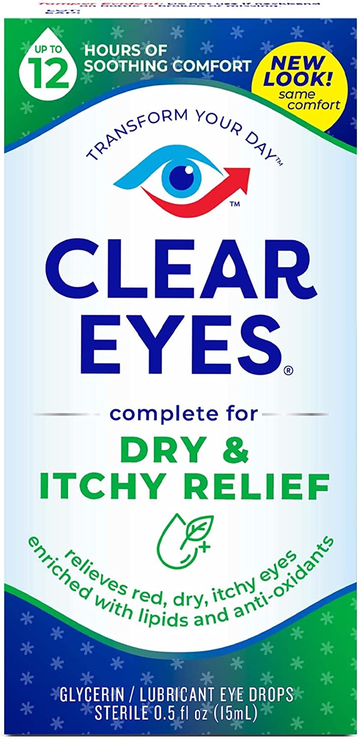 Clear Eyes Dry & Itchy Eye Relief Eye Drops, 0.5 Fl Oz