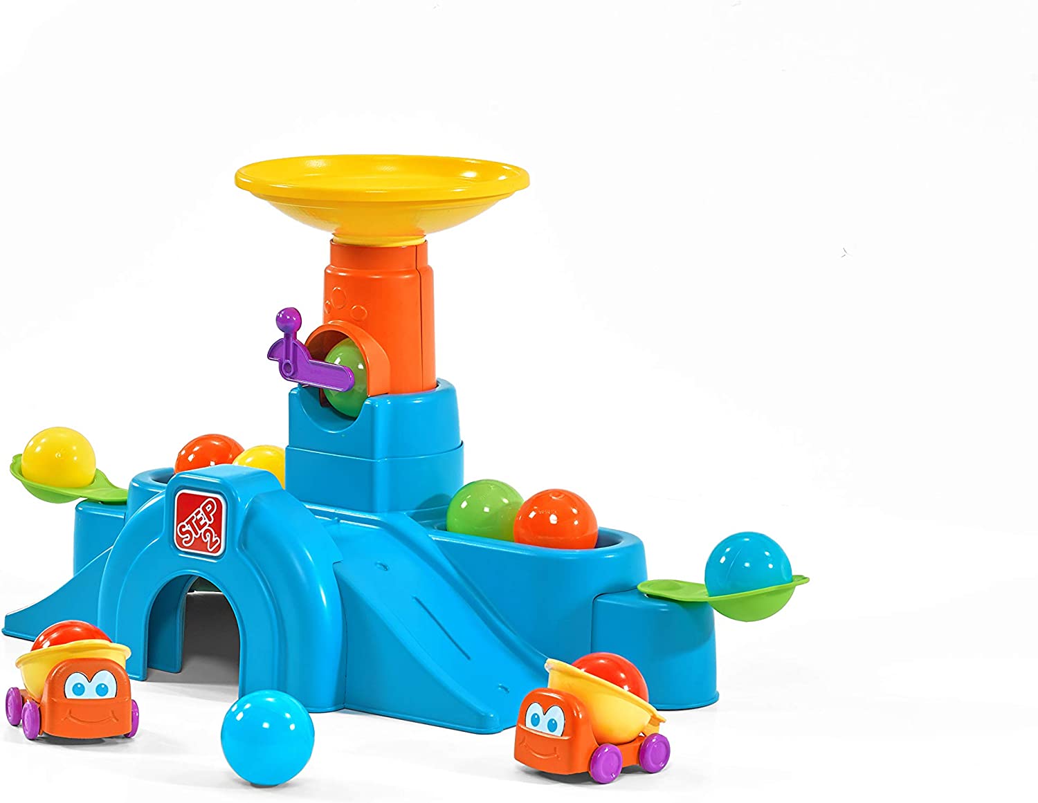 Step2 Ball Buddies Tunnel Tower | Toddler Ball Activity Toy | Play Balls Included
