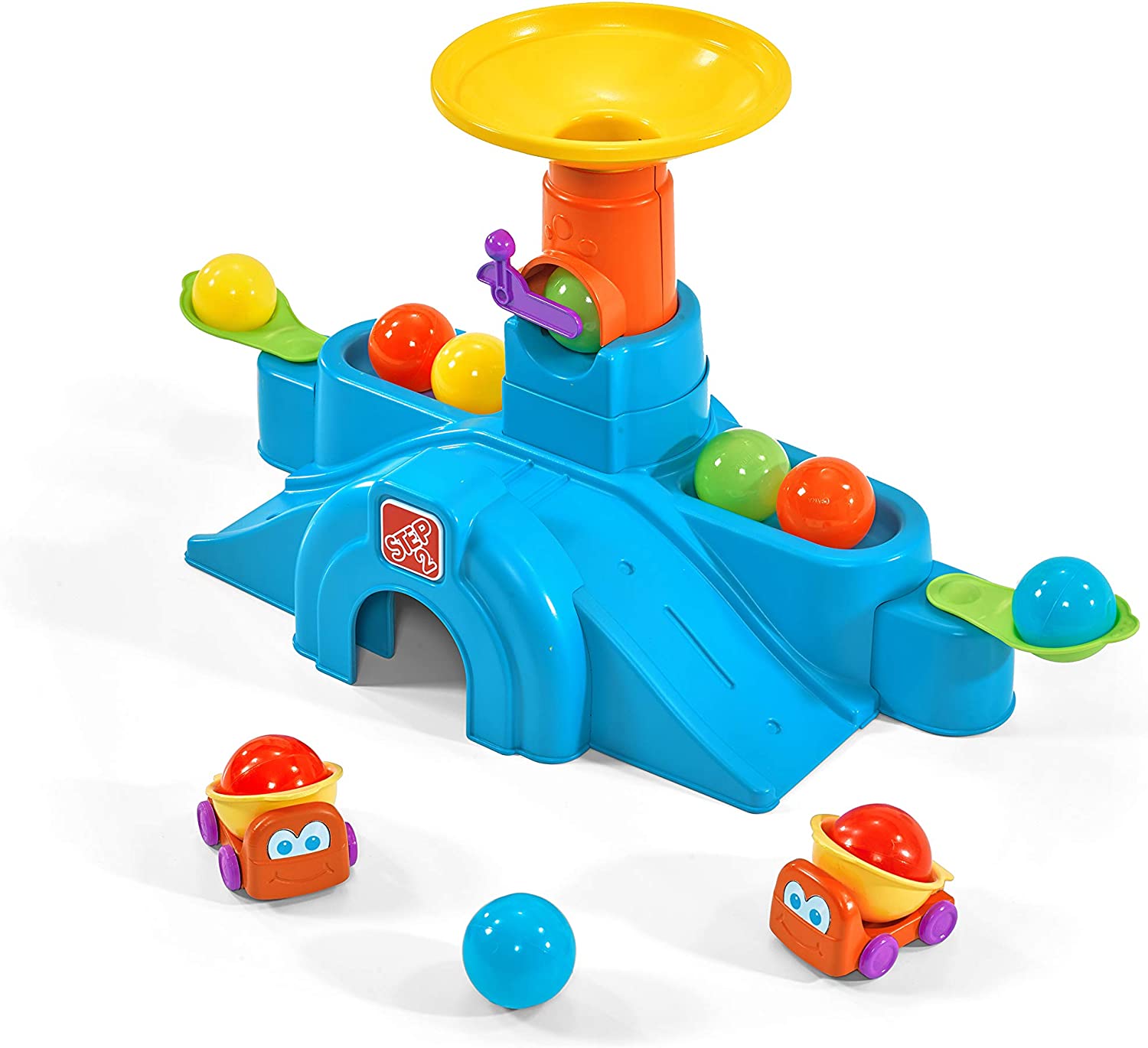 Step2 Ball Buddies Tunnel Tower | Toddler Ball Activity Toy | Play Balls Included