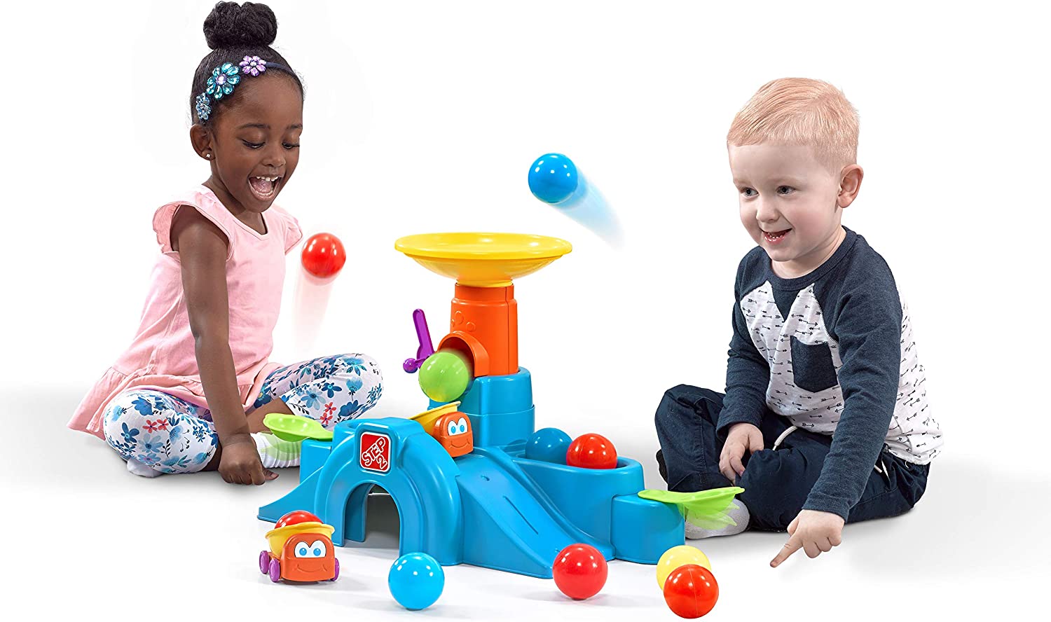 Step2 Ball Buddies Tunnel Tower | Toddler Ball Activity Toy | Play Balls Included