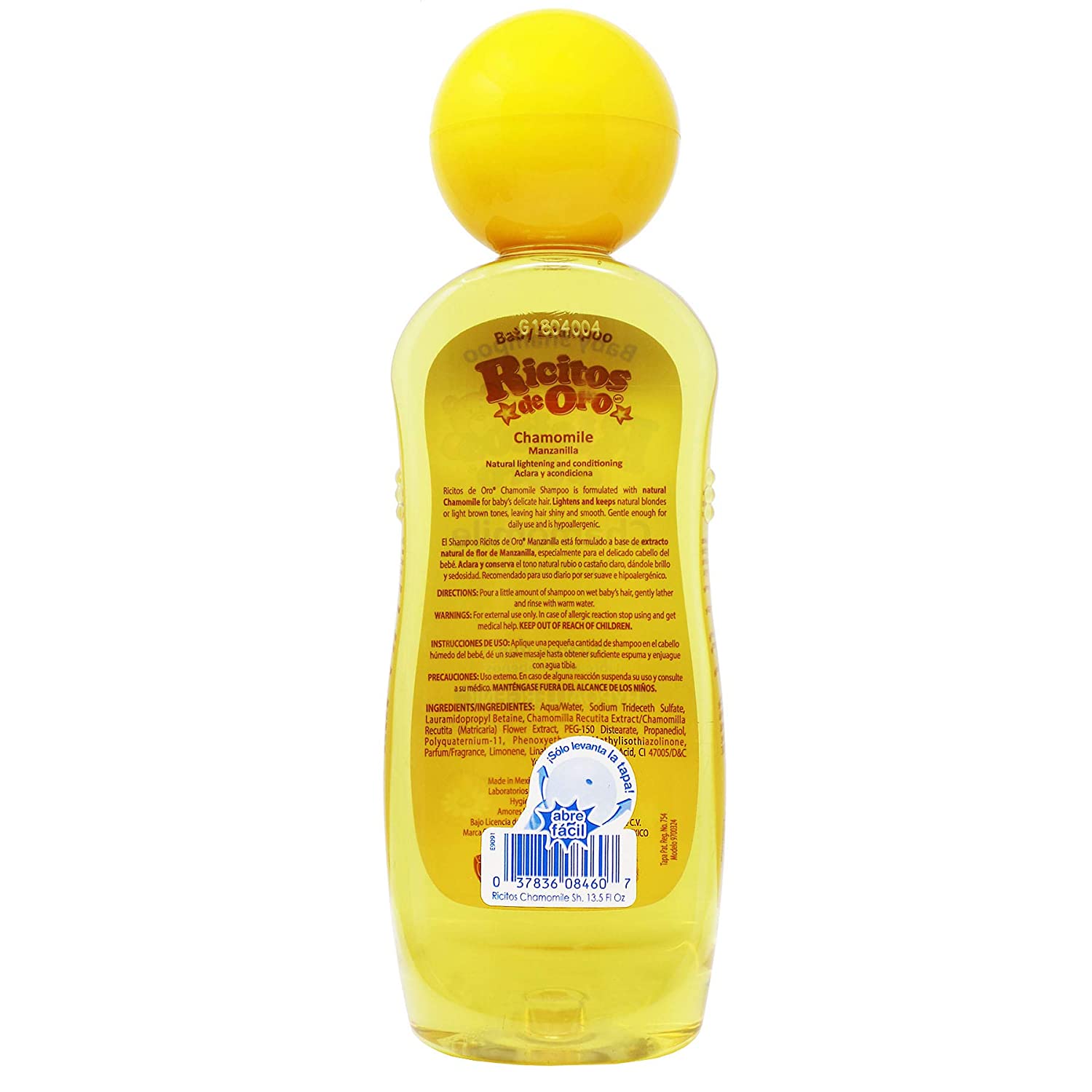 Ricitos de Oro, Baby Shampoo Cleansing Conditioning and Lightening Baby Shampoo with Chamomile Extra