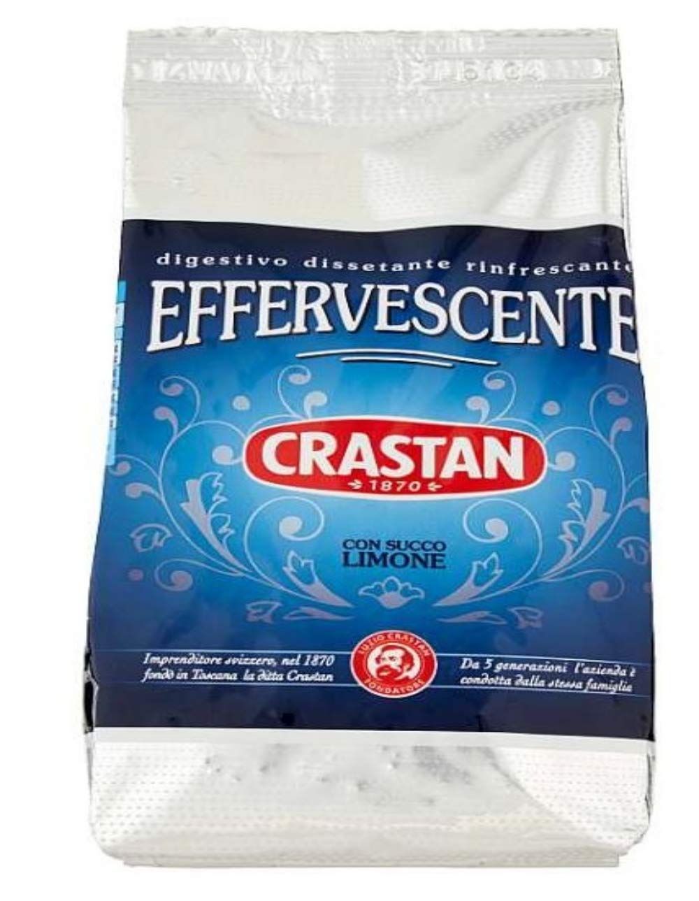 Crastan Effervescente Effervescent Antacid Granules with Lemon Juice 150g 5.29oz, Pack of 4