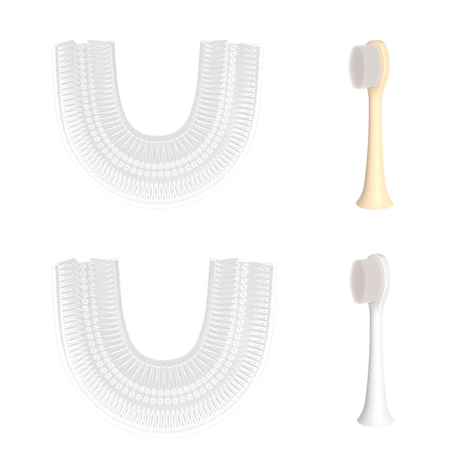 NOHOO U-shapaed Whole Mouth Toothbrush Head and Soft Bristles Toothbrush Head for NOHOO Kids Electri