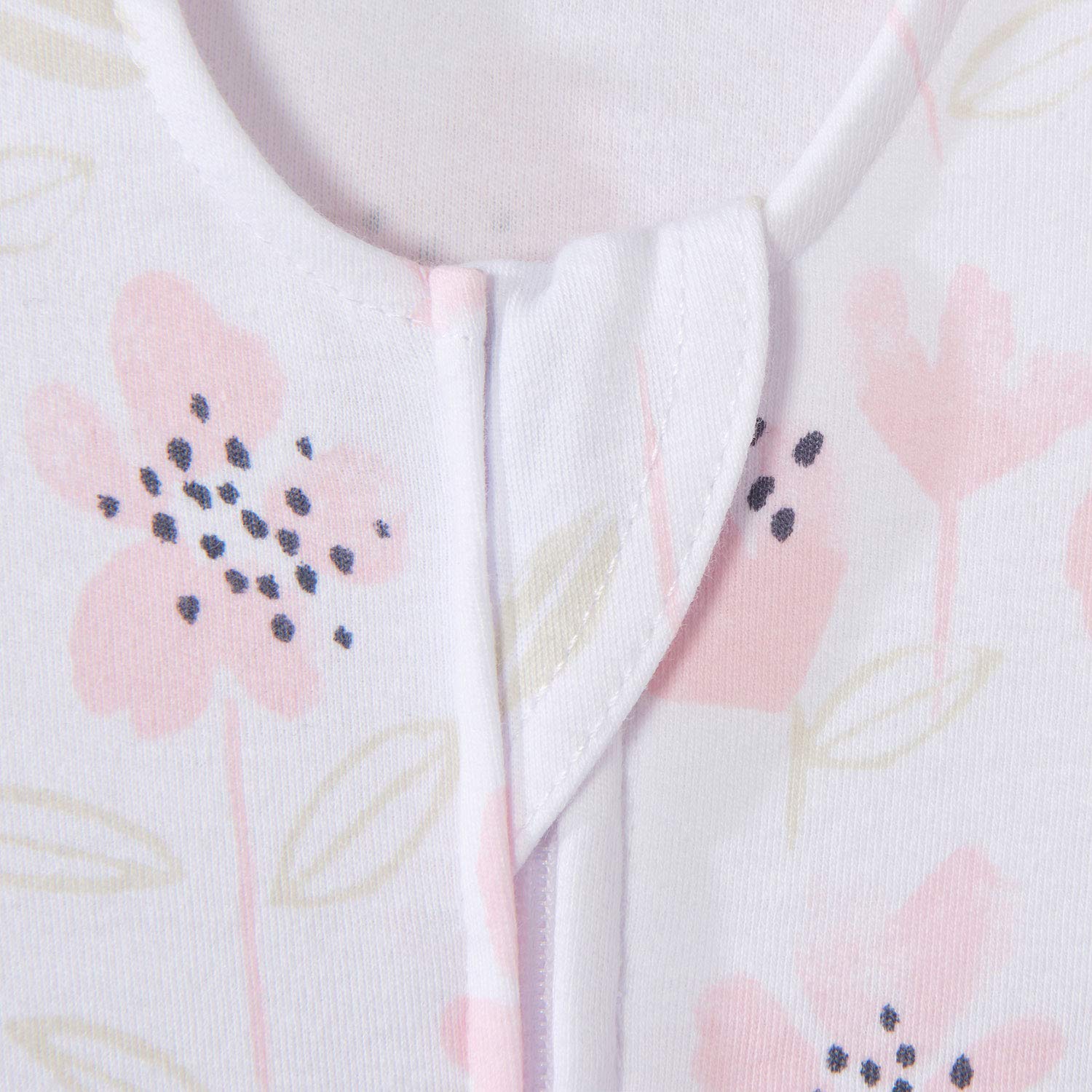 HALO Sleepsack Cotton Wearable Blanket, TOG 0.5, Wildflower Blush, Small