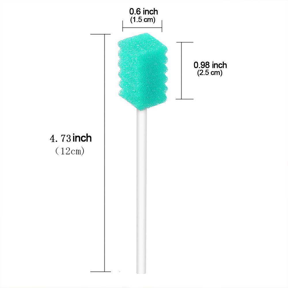 Wellgler"s Disposable Oral Swabs, Sterile Sponge Mouth Swabs (100pcs