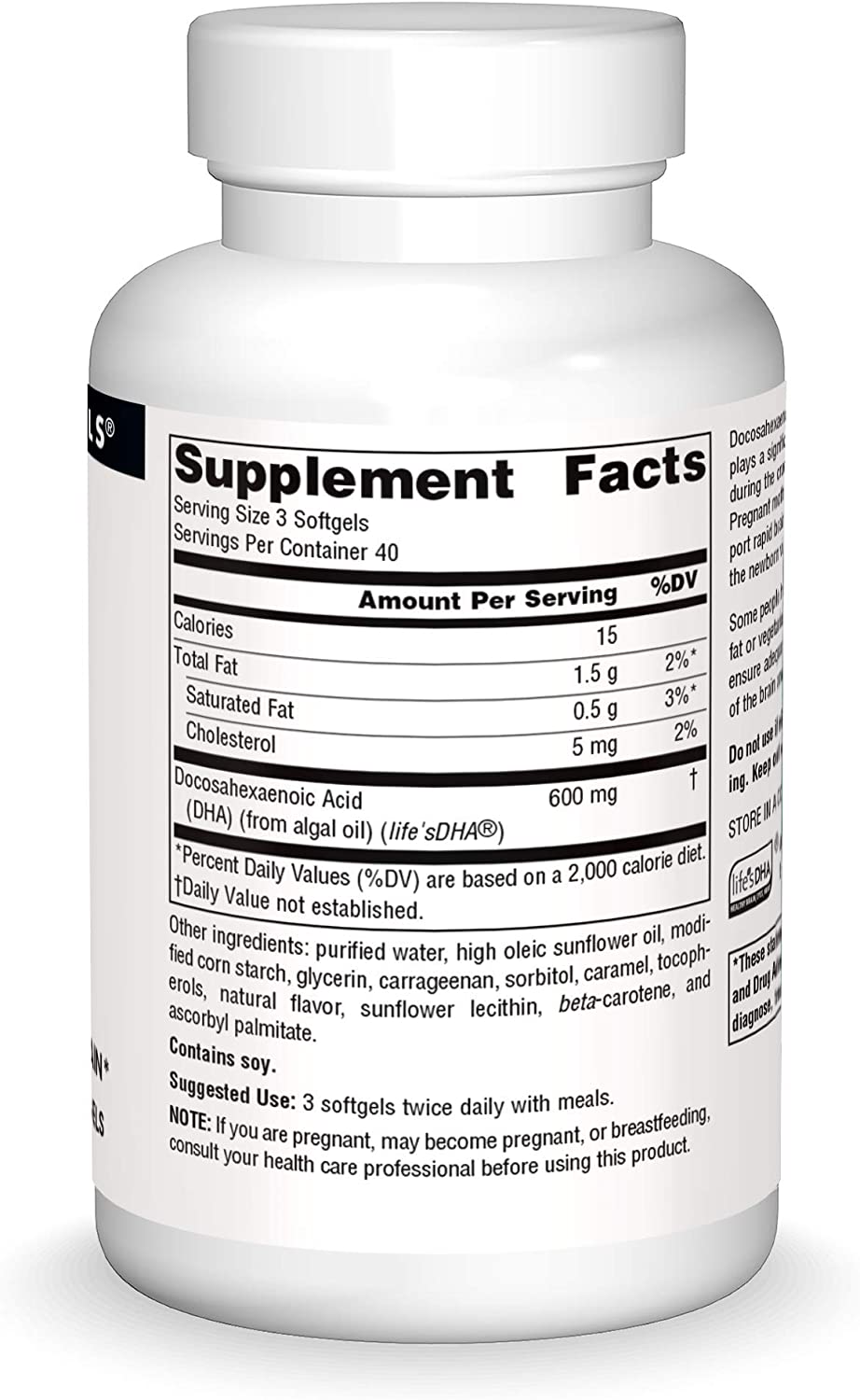 Source Naturals DHA, Neuromins 200 mg Non-Fish Omega-3 for the Brain - 120 Softgels