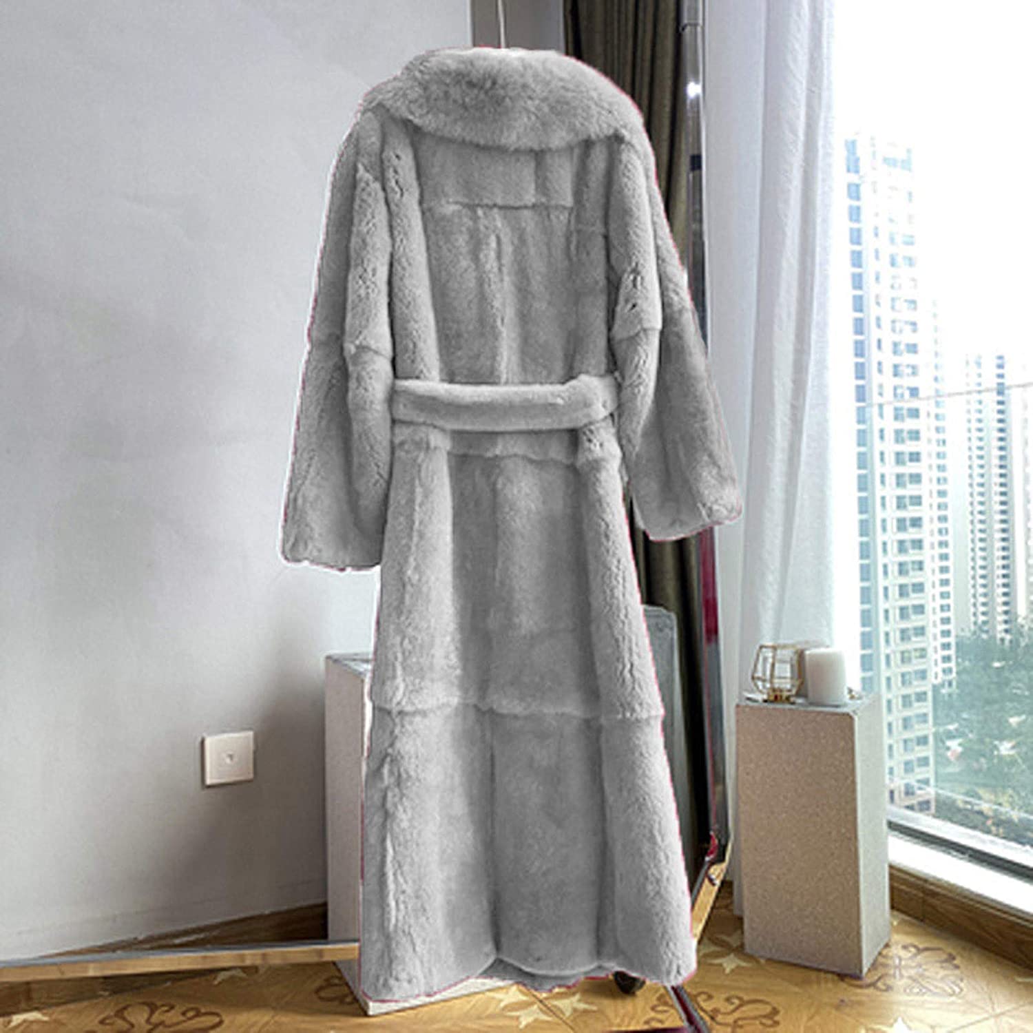 Dosoop Women Winter Warm Luxury Faux Furs Coat Outerwear Long Sleeve Faux Mink Faux Fur Plus Size Ho