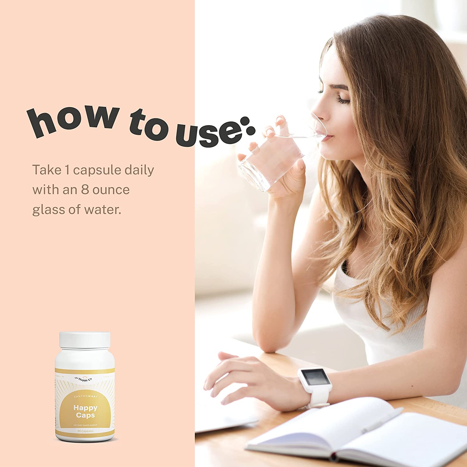 The Happy Co. XanthoMax Happy Caps - Xanthohumol Wellness Supplement to Boost Oxytocin - with Turmer