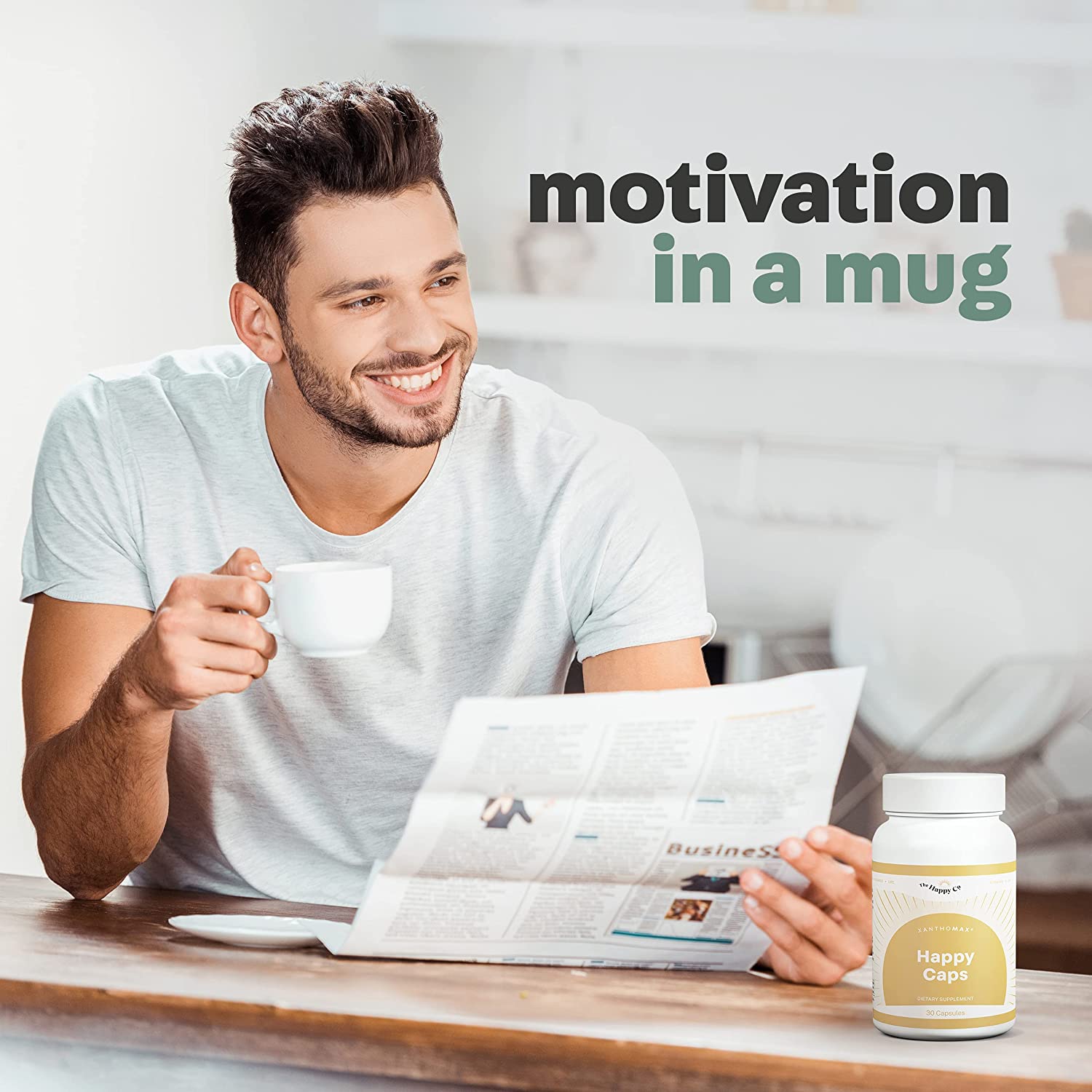 The Happy Co. XanthoMax Happy Caps - Xanthohumol Wellness Supplement to Boost Oxytocin - with Turmer