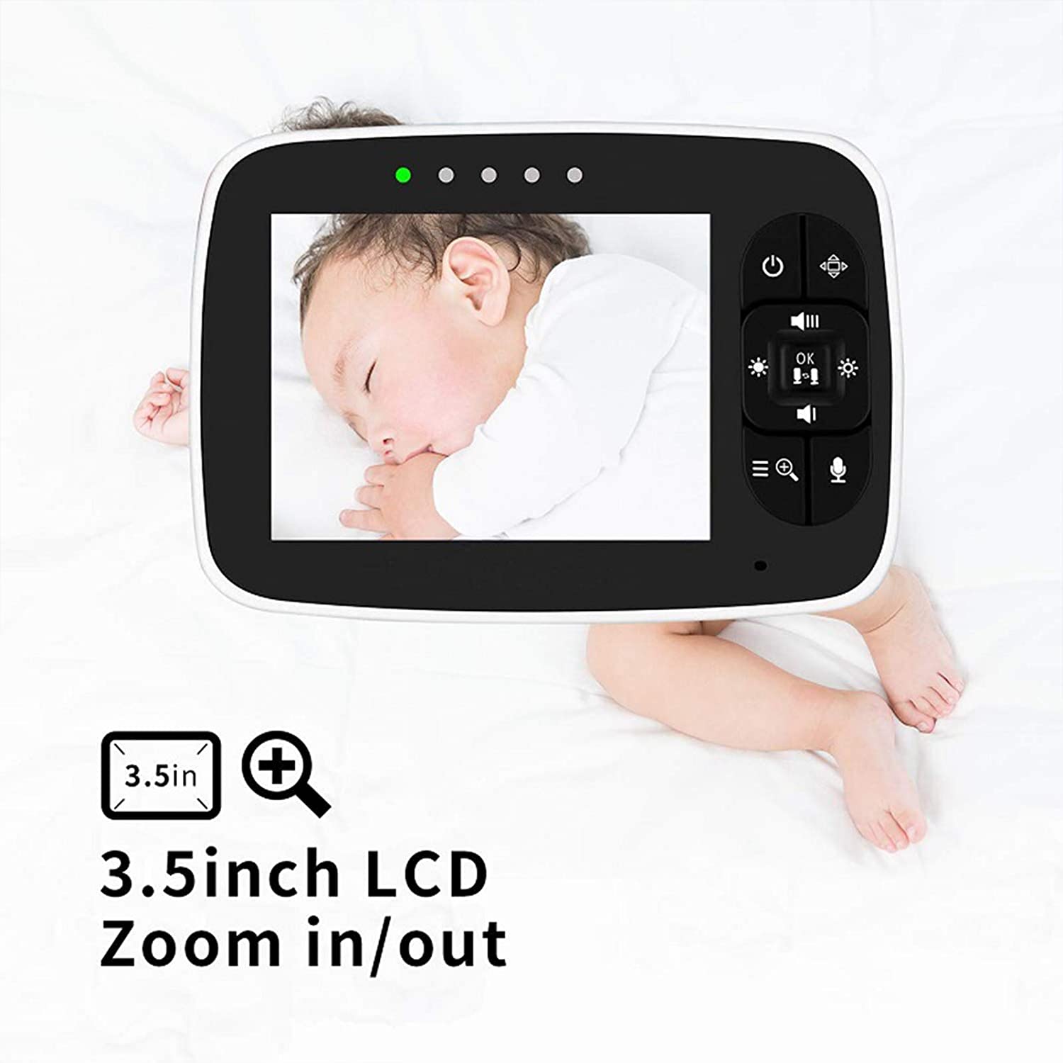 3.5 Inch Video Baby Monitor with Camera and Audio Portable Wireless Smart Baby Camera Infared Night