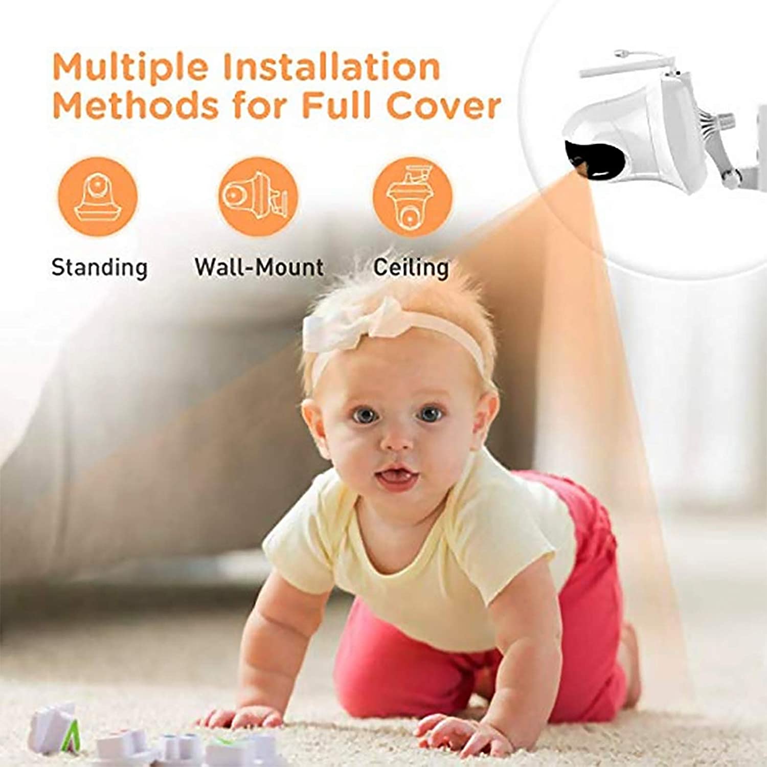 3.5 Inch Video Baby Monitor with Camera and Audio Portable Wireless Smart Baby Camera Infared Night