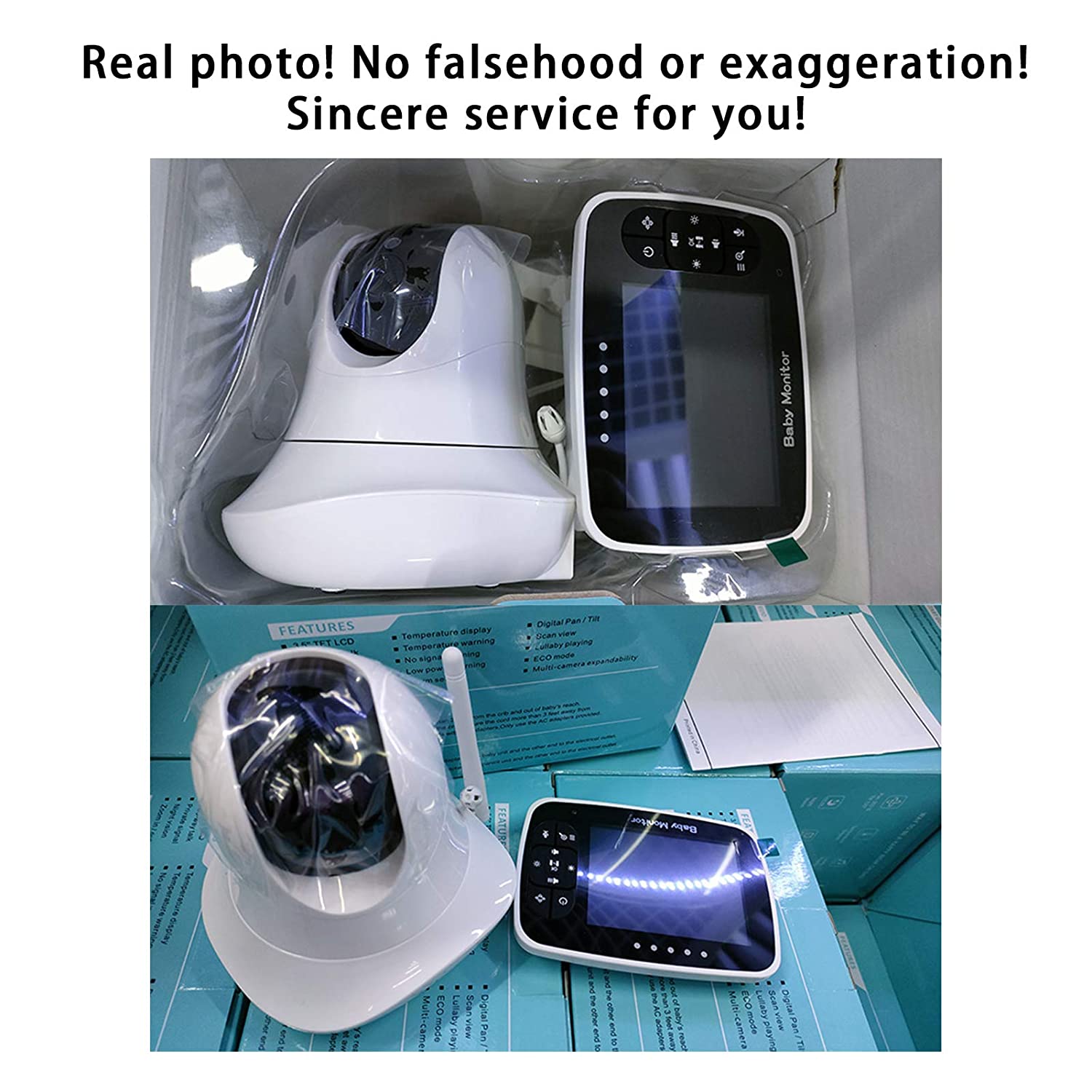 3.5 Inch Video Baby Monitor with Camera and Audio Portable Wireless Smart Baby Camera Infared Night