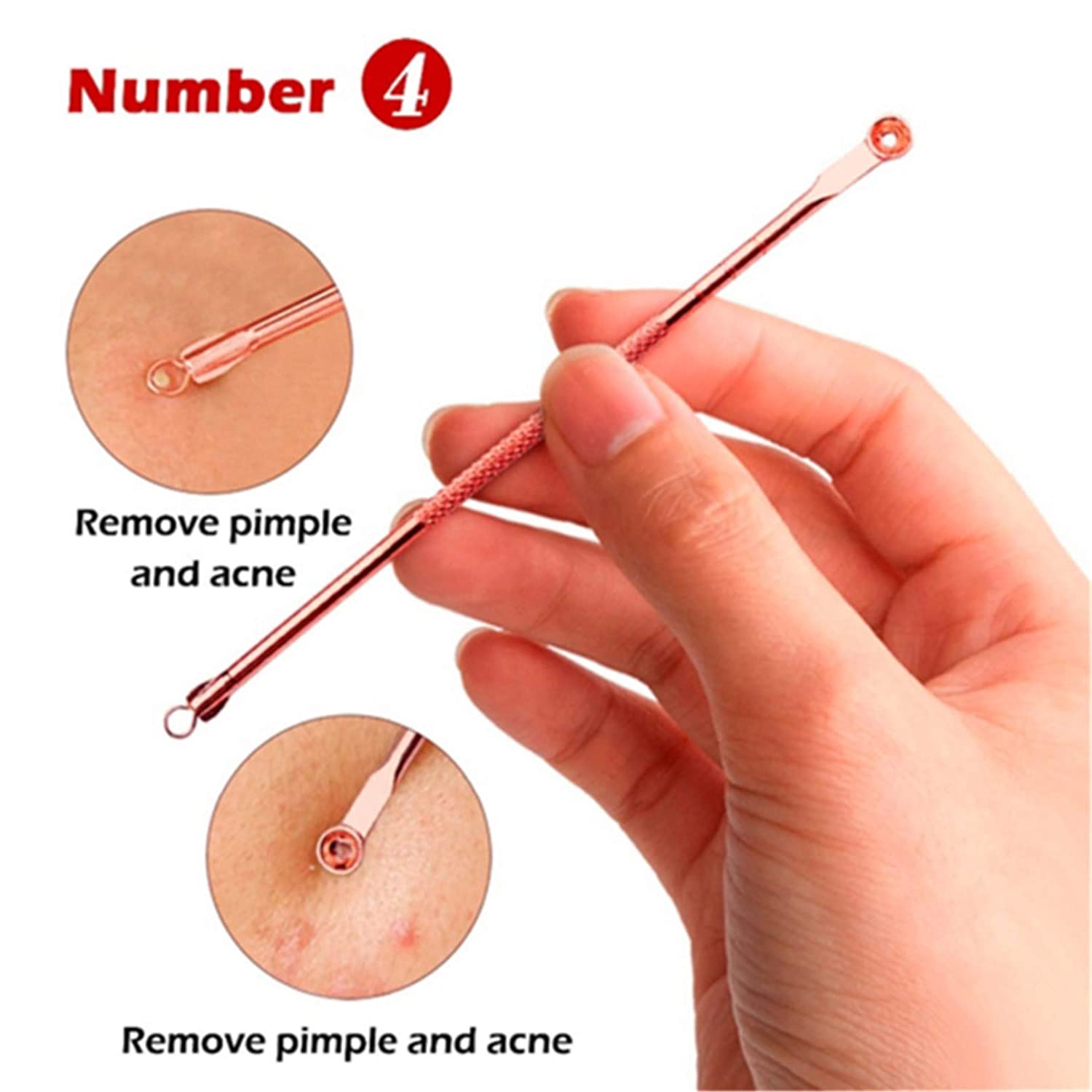 Sevenfly Professional Blackhead Needle Acne Picking Needles (4 Pieces) Acne Remover Acne Squeezing T