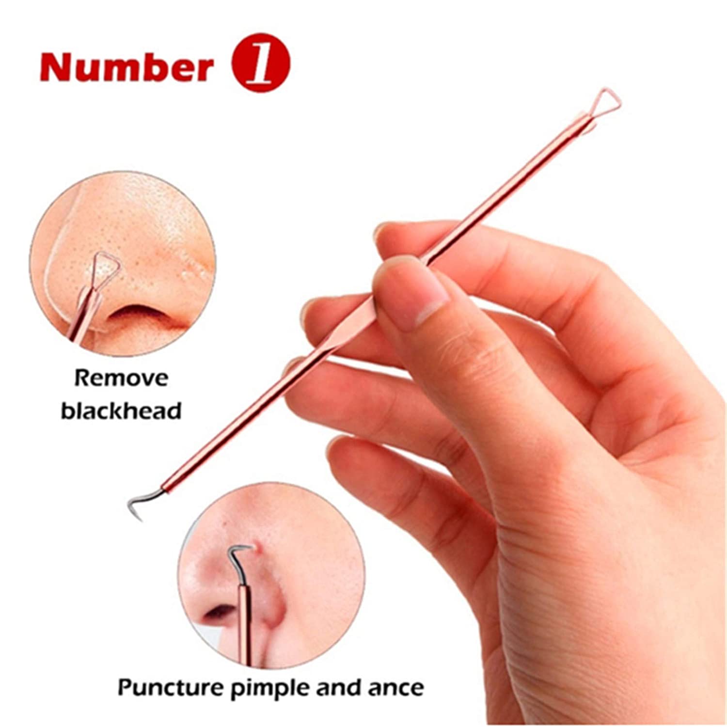 Sevenfly Professional Blackhead Needle Acne Picking Needles (4 Pieces) Acne Remover Acne Squeezing T