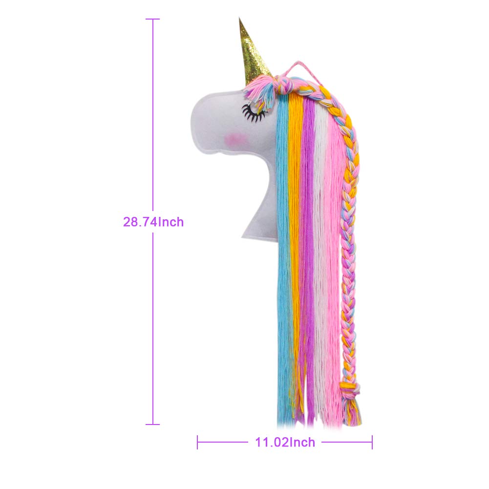 Unicorn Hair Clips Holder, Girl Women Fringe Hair Bows Headband Storage Organizer Unicorn Theme Part