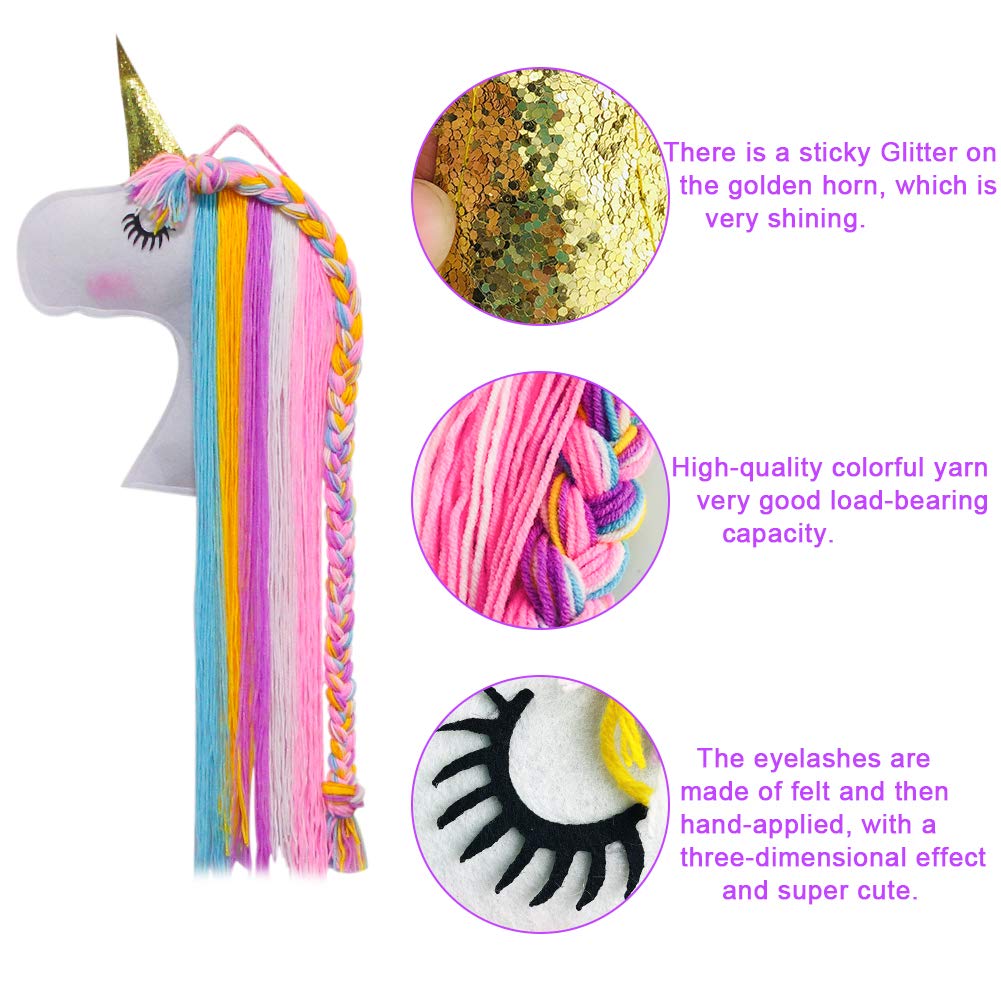 Unicorn Hair Clips Holder, Girl Women Fringe Hair Bows Headband Storage Organizer Unicorn Theme Part