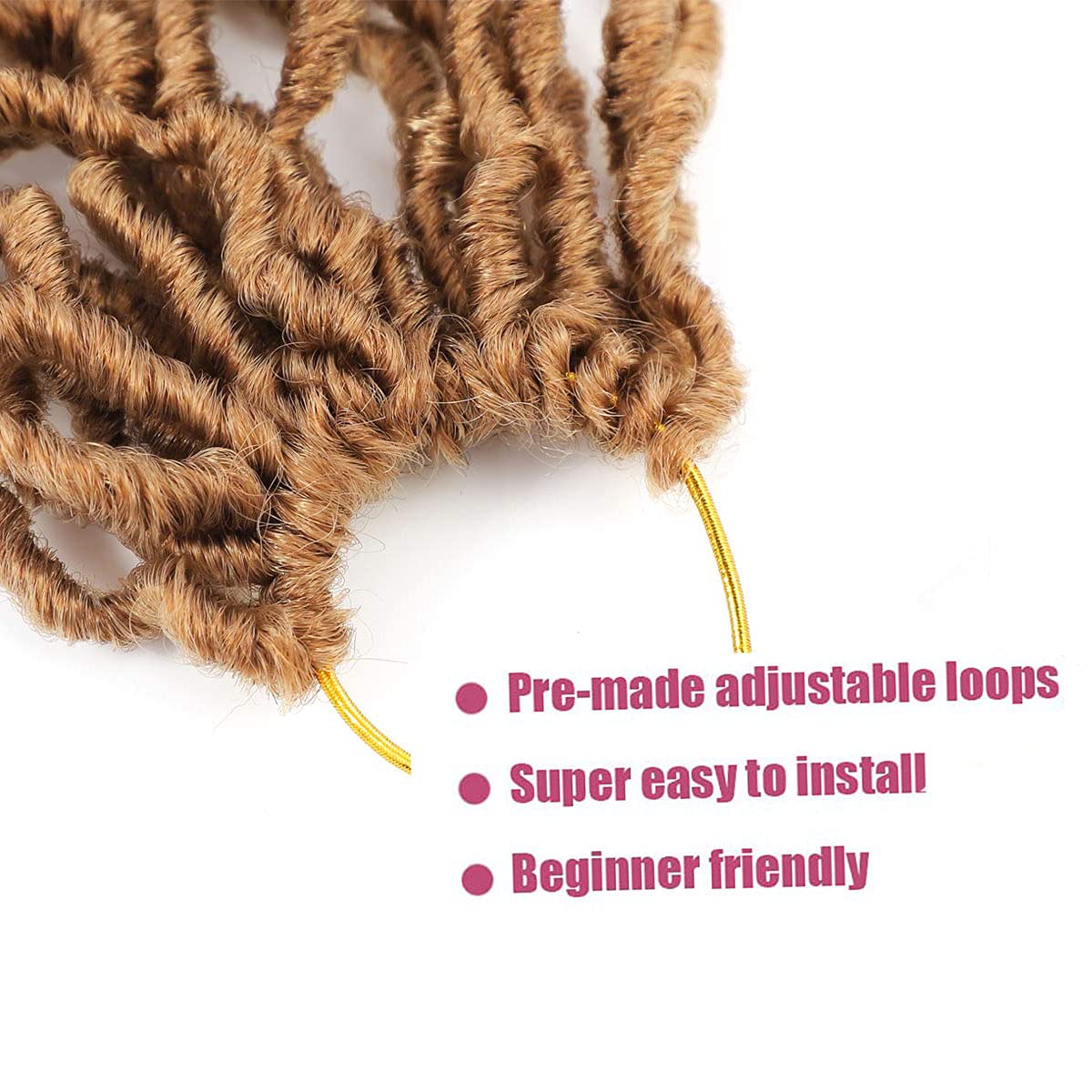 36 Inch 4 Packs Soft Locs Crochet Hair Brown Color 27 Whole Strand No Extended Long New Faux Locs Pr