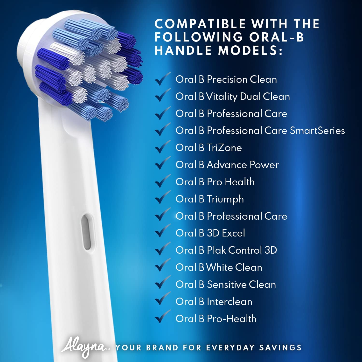 Replacement Toothbrush Heads Compatible with Oral B Braun- Pack of 8 Professional Electric Toothbrus