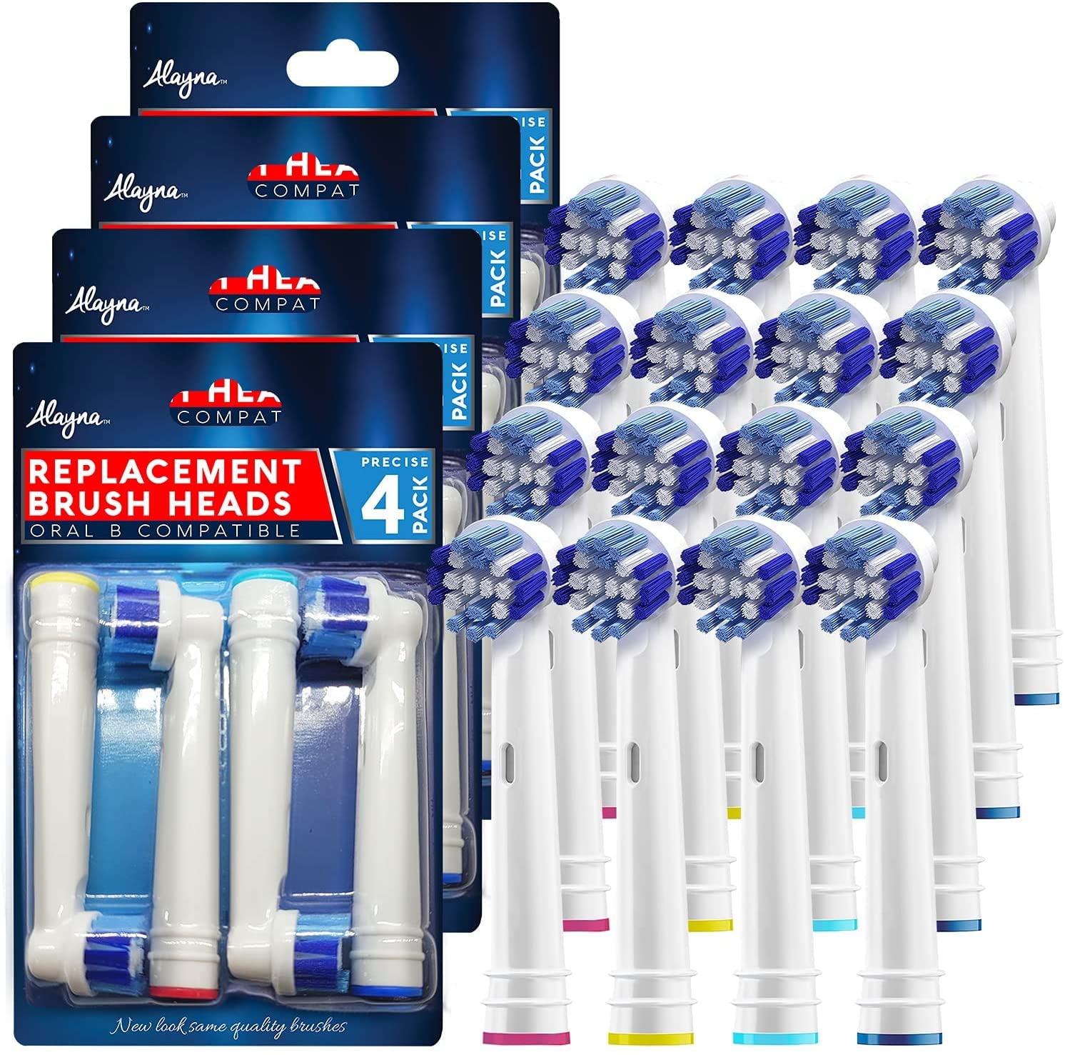 Replacement Toothbrush Heads Compatible with Oral B Braun- Pack of 8 Professional Electric Toothbrus