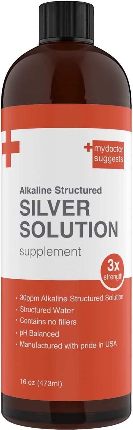 My Doctor Suggests Structured Colloidal Silver Liquid Solution 30ppm Mineral Alkaline 16 Oz- Immune