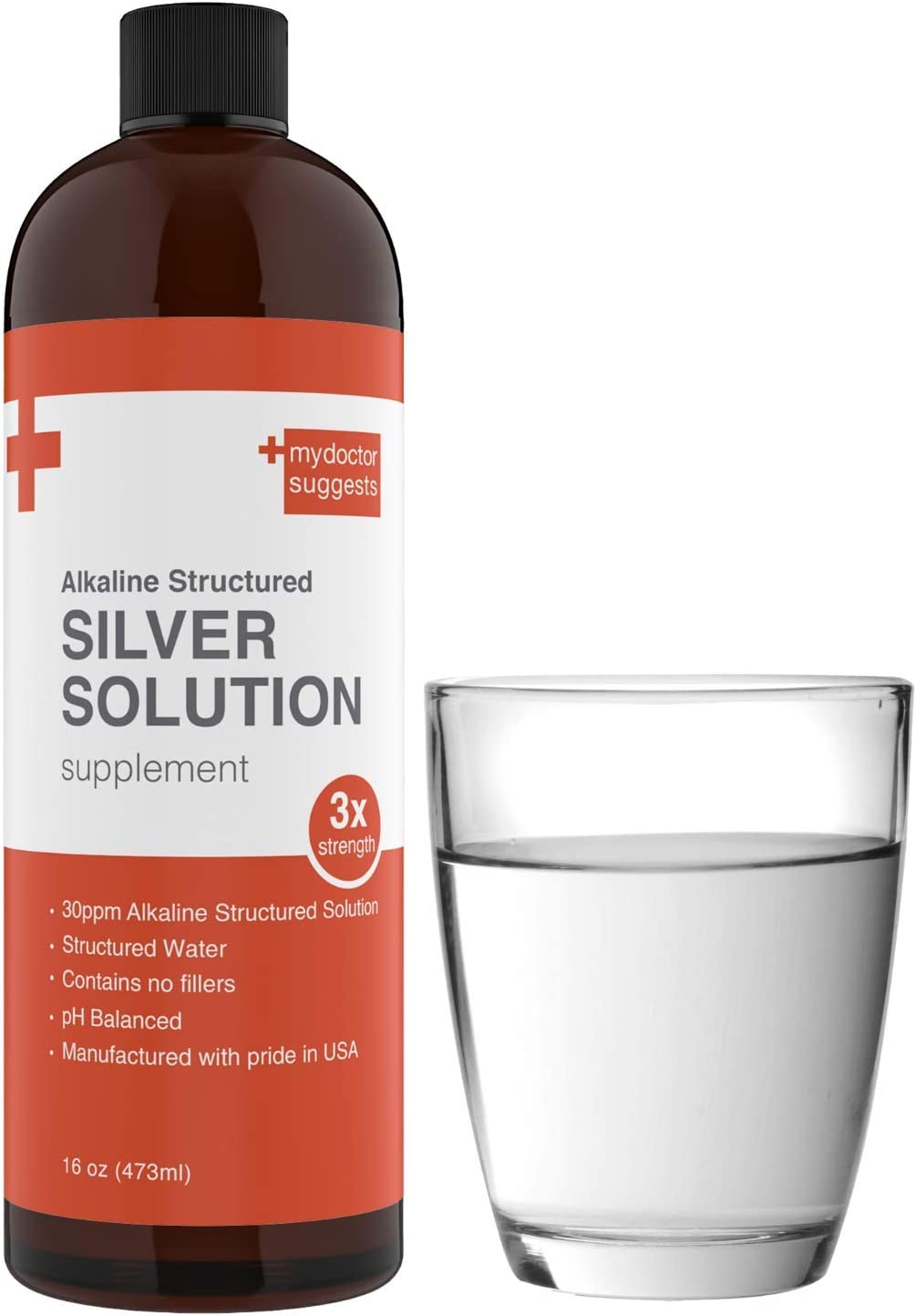 My Doctor Suggests Structured Colloidal Silver Liquid Solution 30ppm Mineral Alkaline 16 Oz- Immune