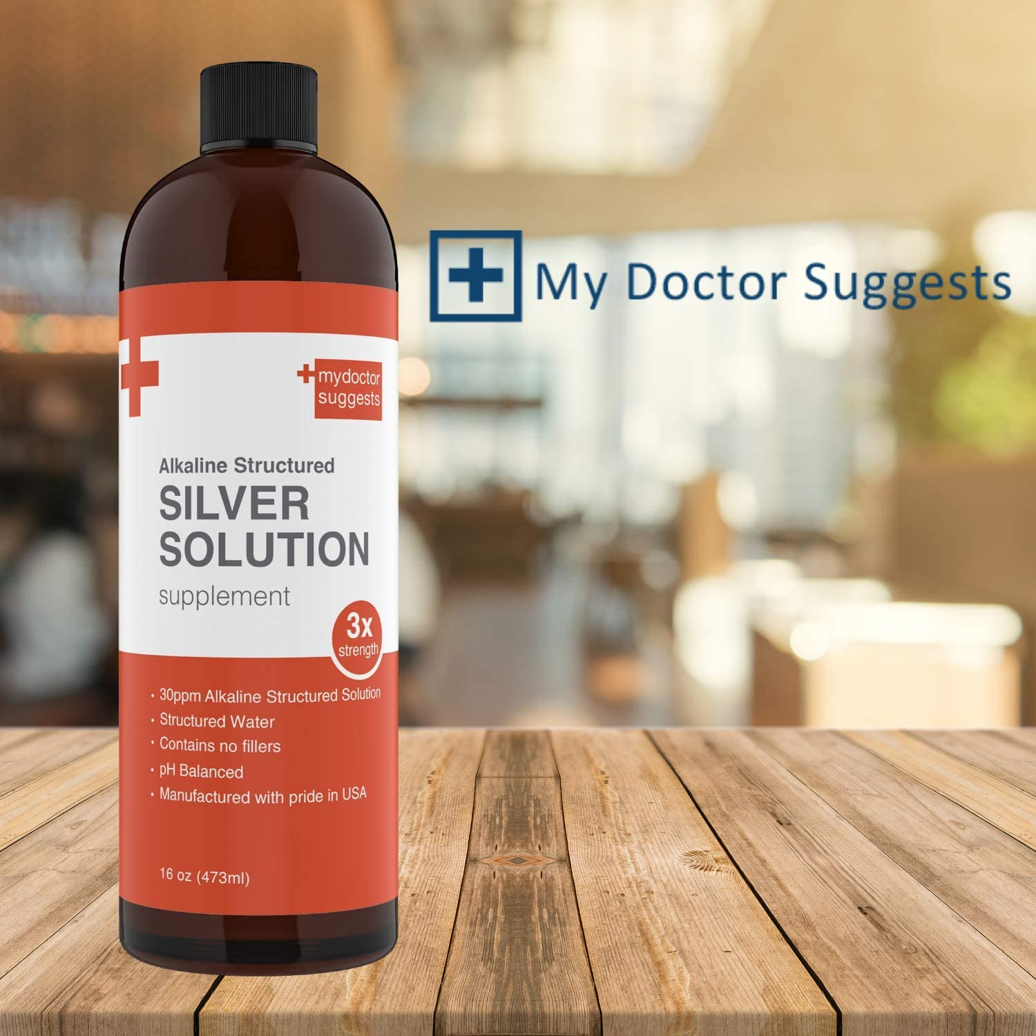 My Doctor Suggests Structured Colloidal Silver Liquid Solution 30ppm Mineral Alkaline 16 Oz- Immune