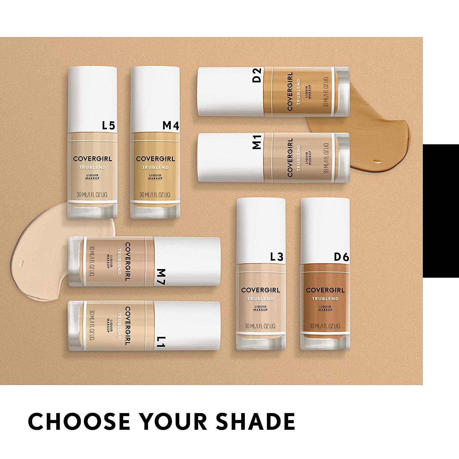 COVERGIRL truBlend Liquid Foundation Makeup Perfect Beige M6, 1 oz (packaging may vary)