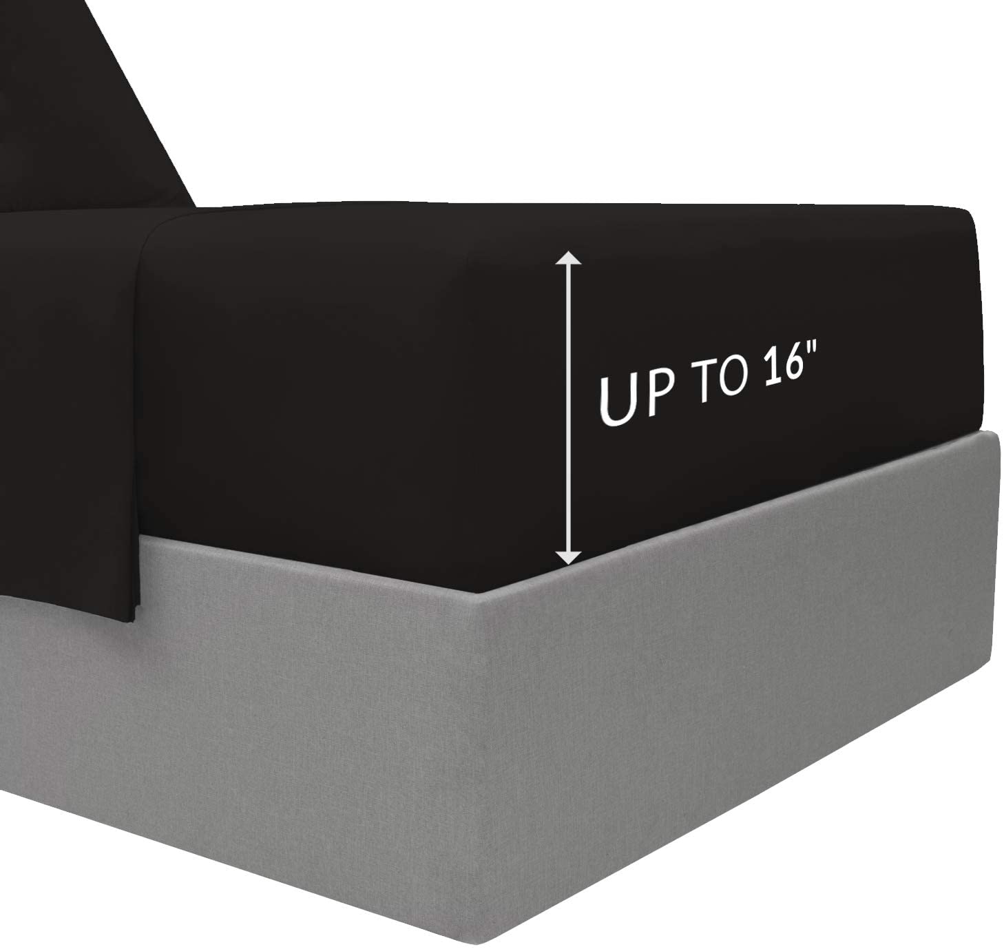 Mellanni Queen Fitted Sheet - Deep Pocket Cooling Sheets up to 16 inch - Hotel Luxury 1800 Bedding -