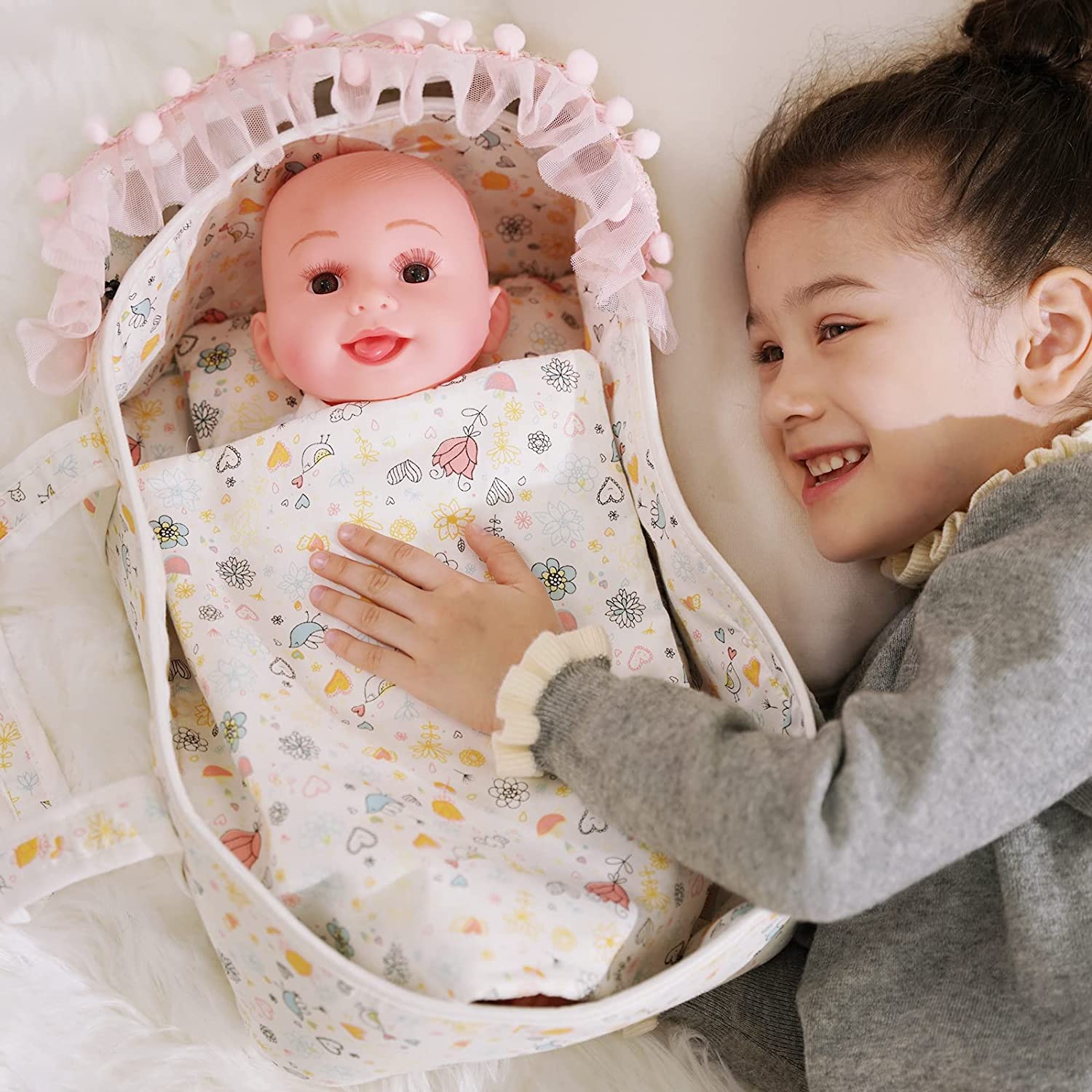 GAGAKU Baby Doll Carrier and Pack Rose Garden Pattern